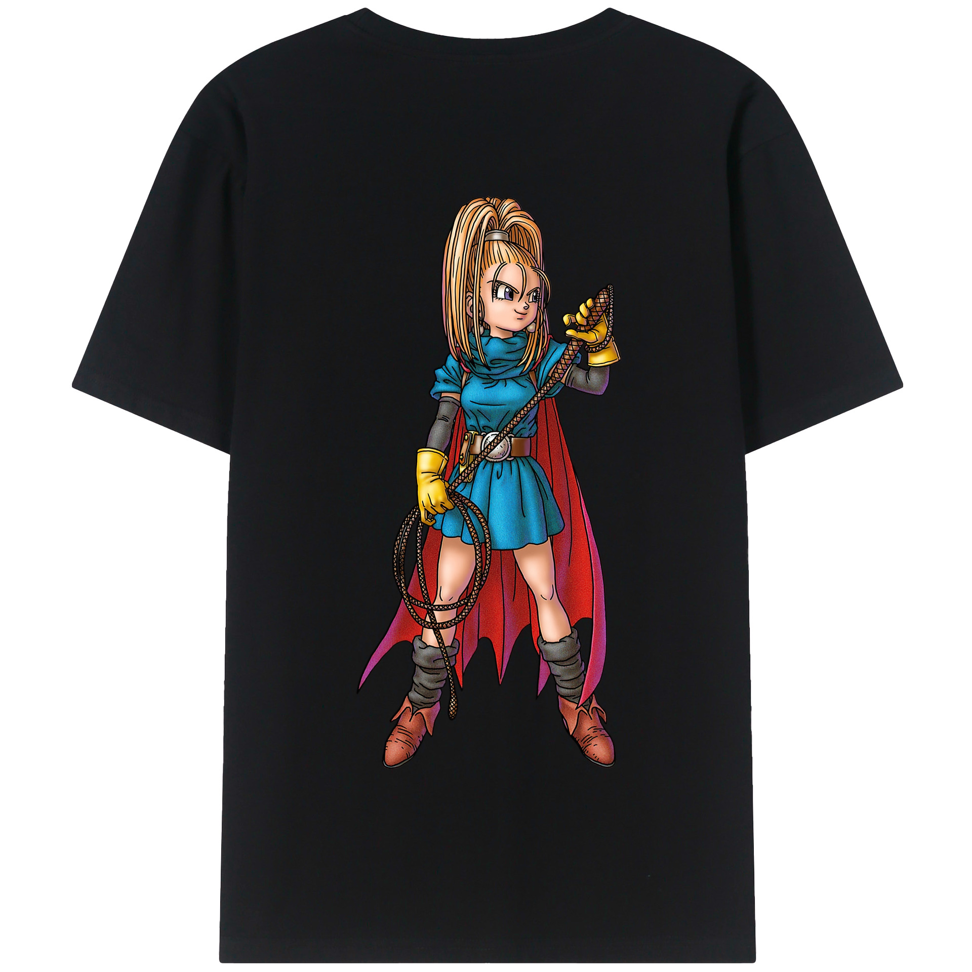 （画像用） ドラゴンクエスト Doragon Kuesuto Dragon Quest 綿100％半袖Tシャツ（背面プリント）