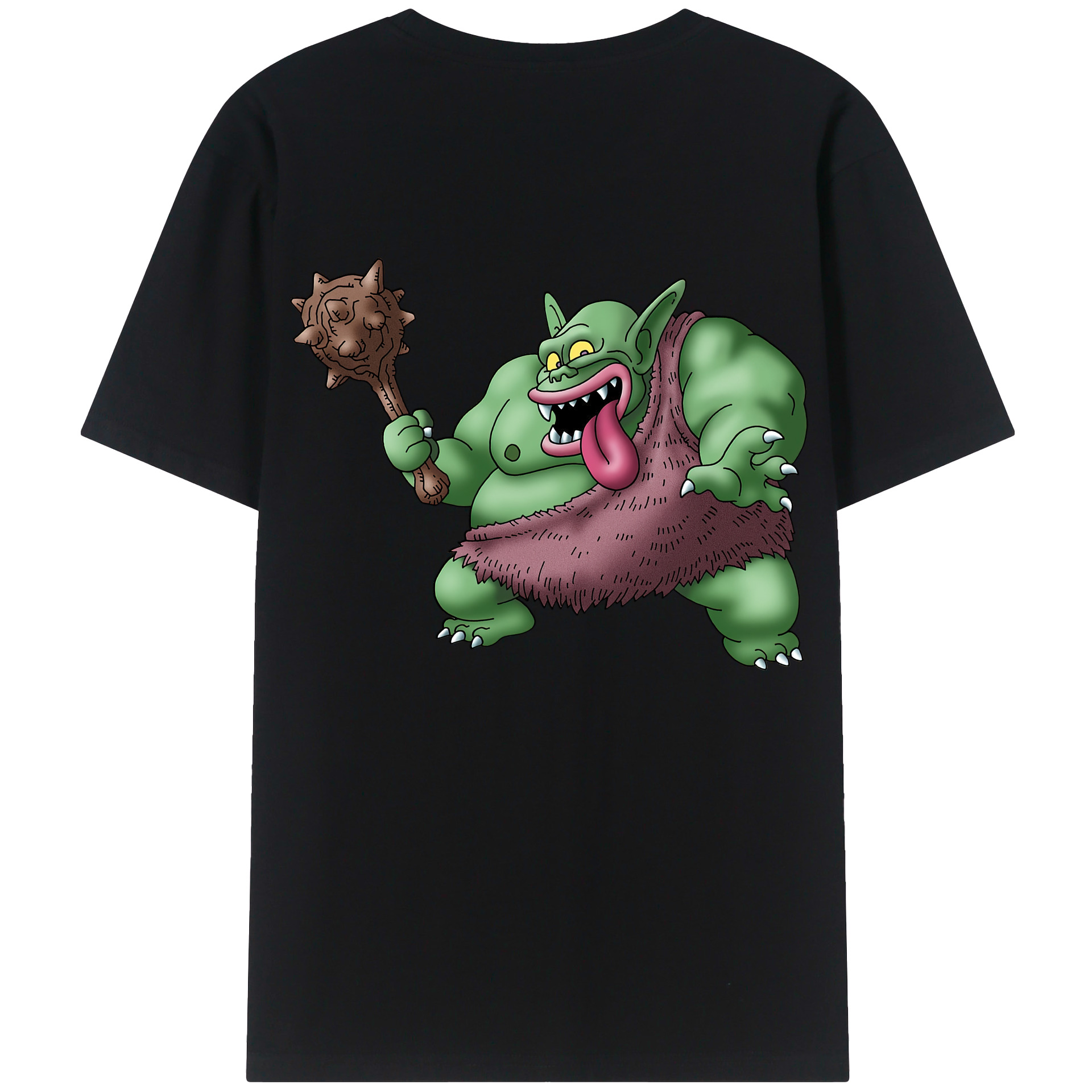 （画像用） ドラゴンクエスト Doragon Kuesuto Dragon Quest 綿100％半袖Tシャツ（背面プリント）