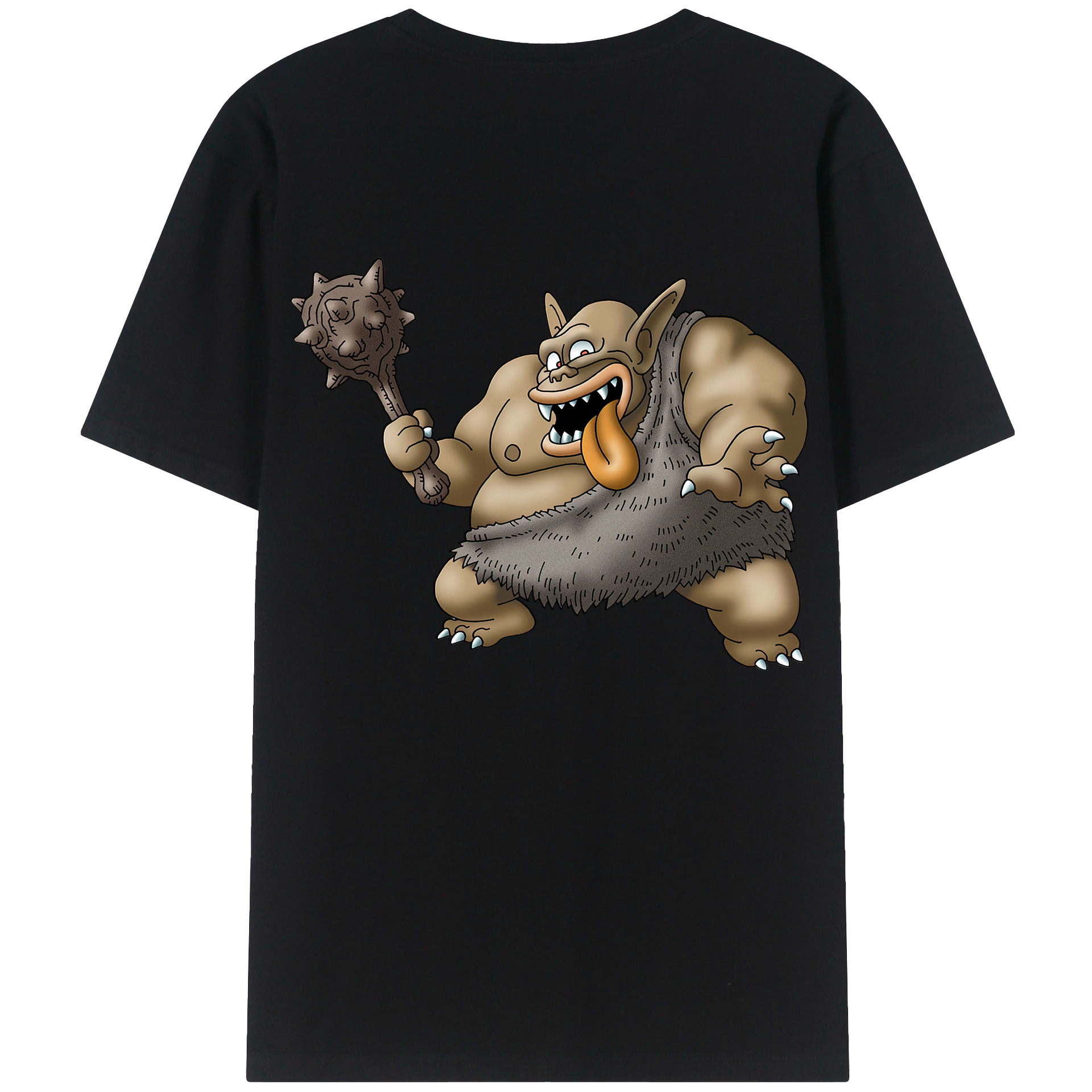 （画像用） ドラゴンクエスト Doragon Kuesuto Dragon Quest 綿100％半袖Tシャツ（背面プリント）