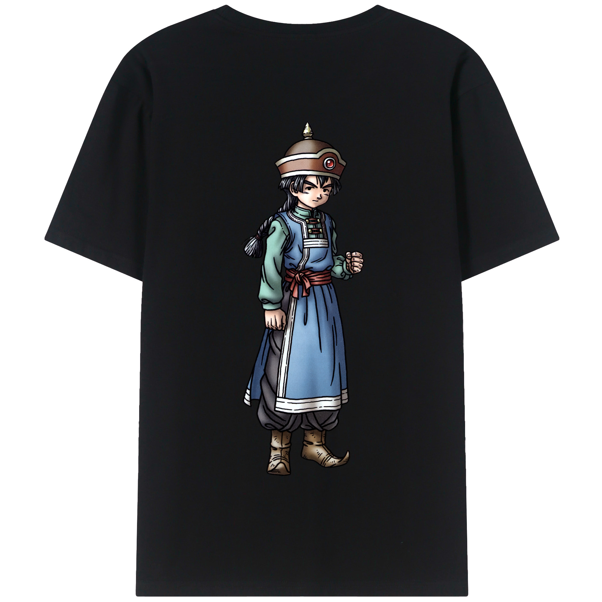 （画像用） ドラゴンクエスト Doragon Kuesuto Dragon Quest 綿100％半袖Tシャツ（背面プリント）