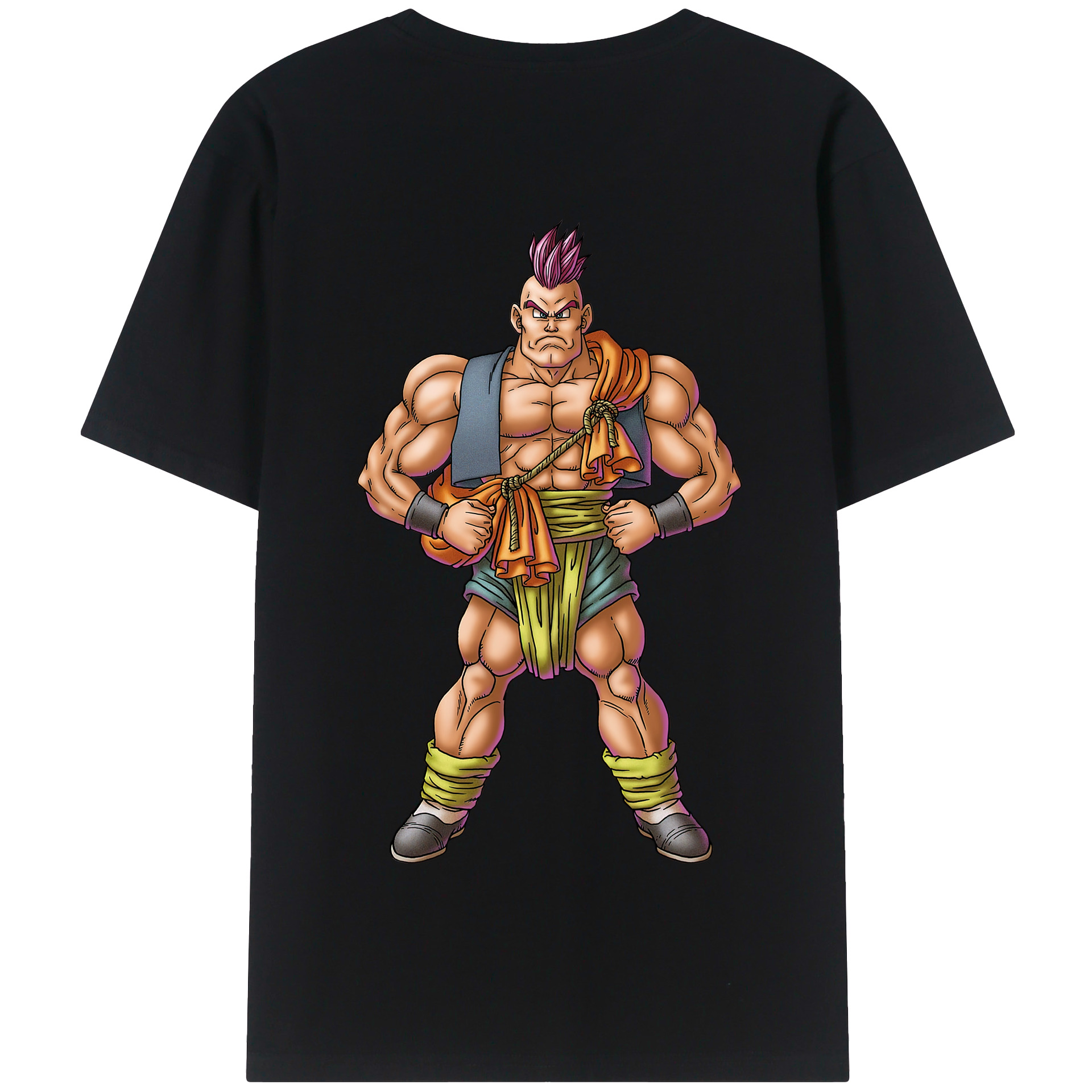 （画像用） ドラゴンクエスト Doragon Kuesuto Dragon Quest 綿100％半袖Tシャツ（背面プリント）
