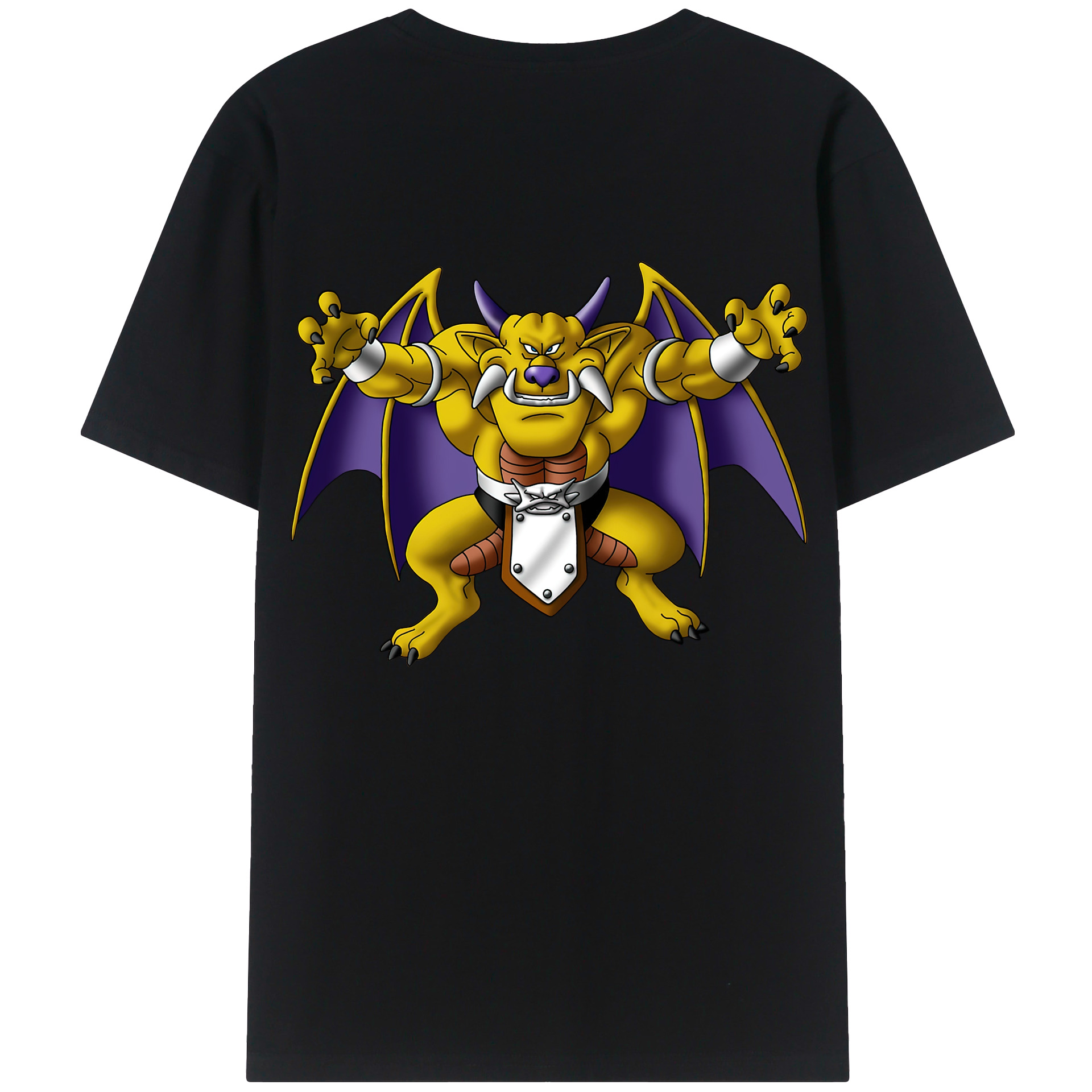 （画像用） ドラゴンクエスト Doragon Kuesuto Dragon Quest 綿100％半袖Tシャツ（背面プリント）