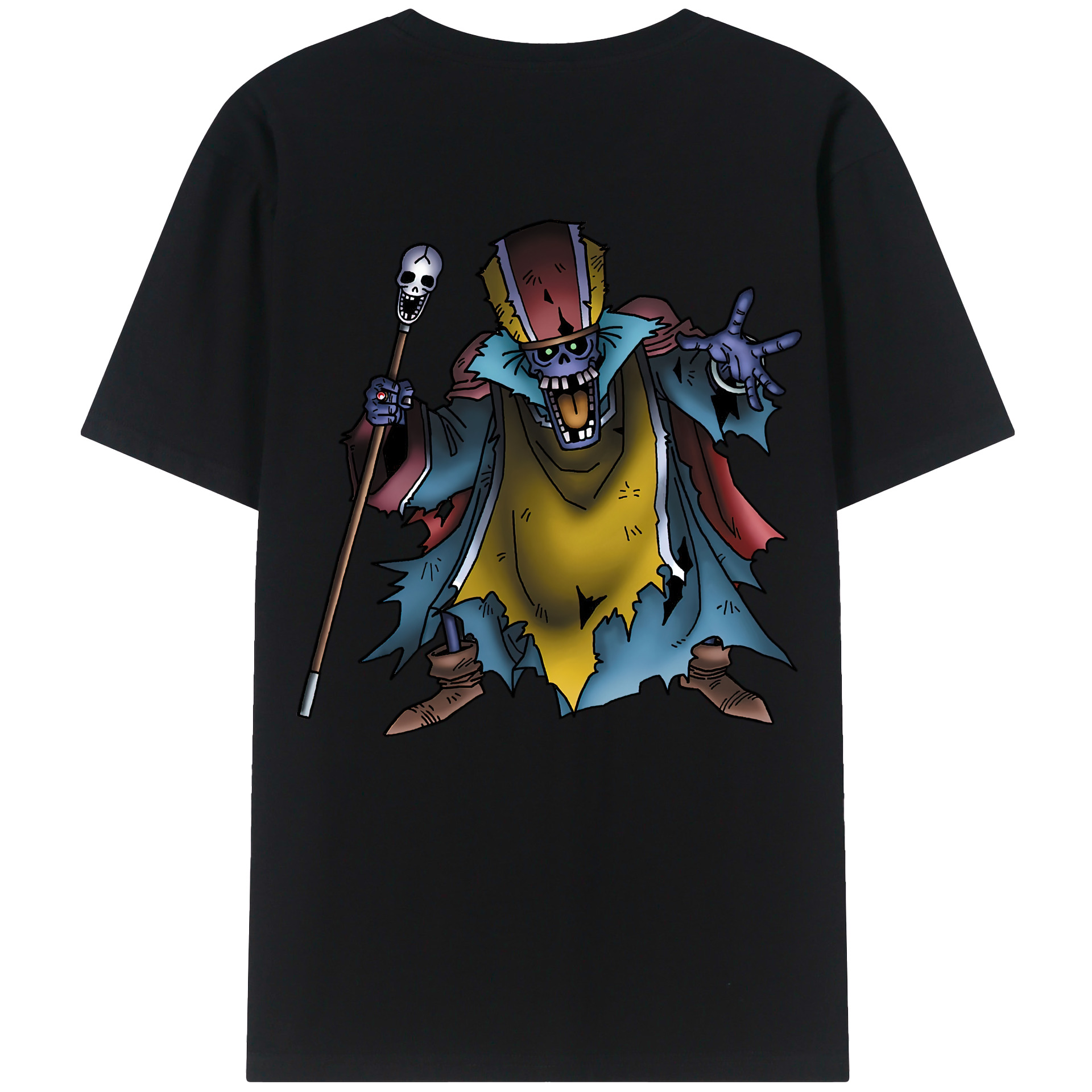 （画像用） ドラゴンクエスト Doragon Kuesuto Dragon Quest 綿100％半袖Tシャツ（背面プリント）