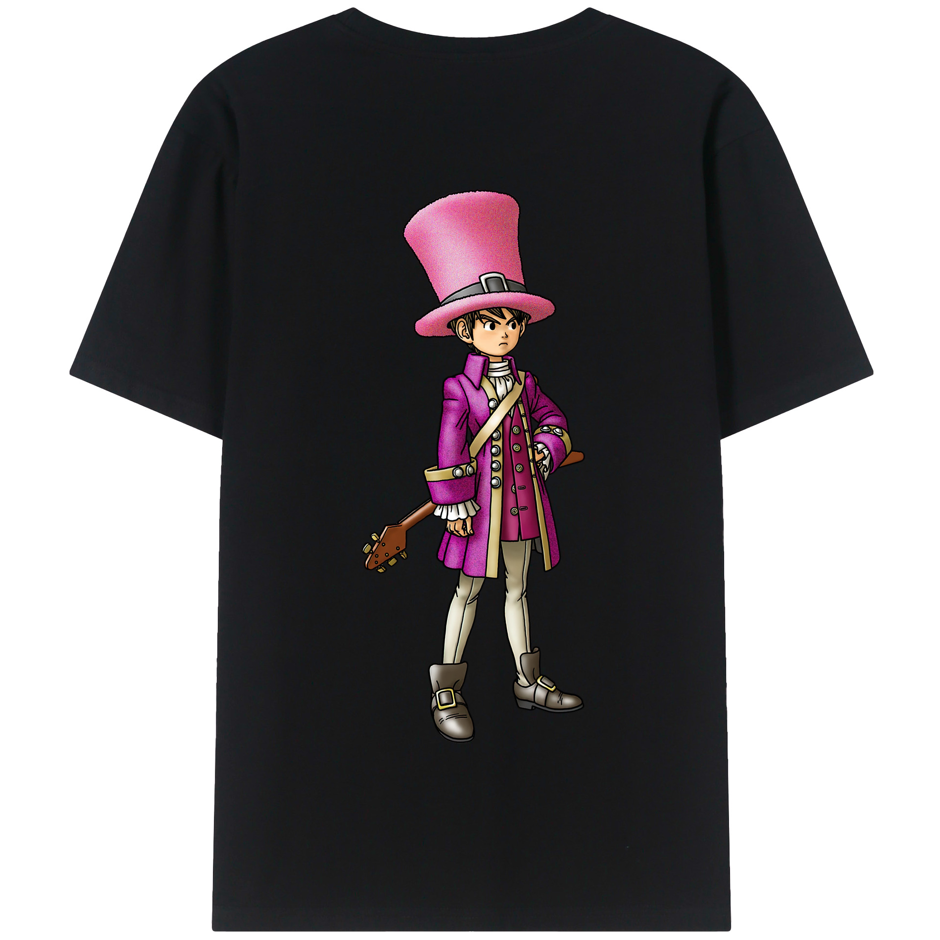 （画像用） ドラゴンクエスト Doragon Kuesuto Dragon Quest 綿100％半袖Tシャツ（背面プリント）