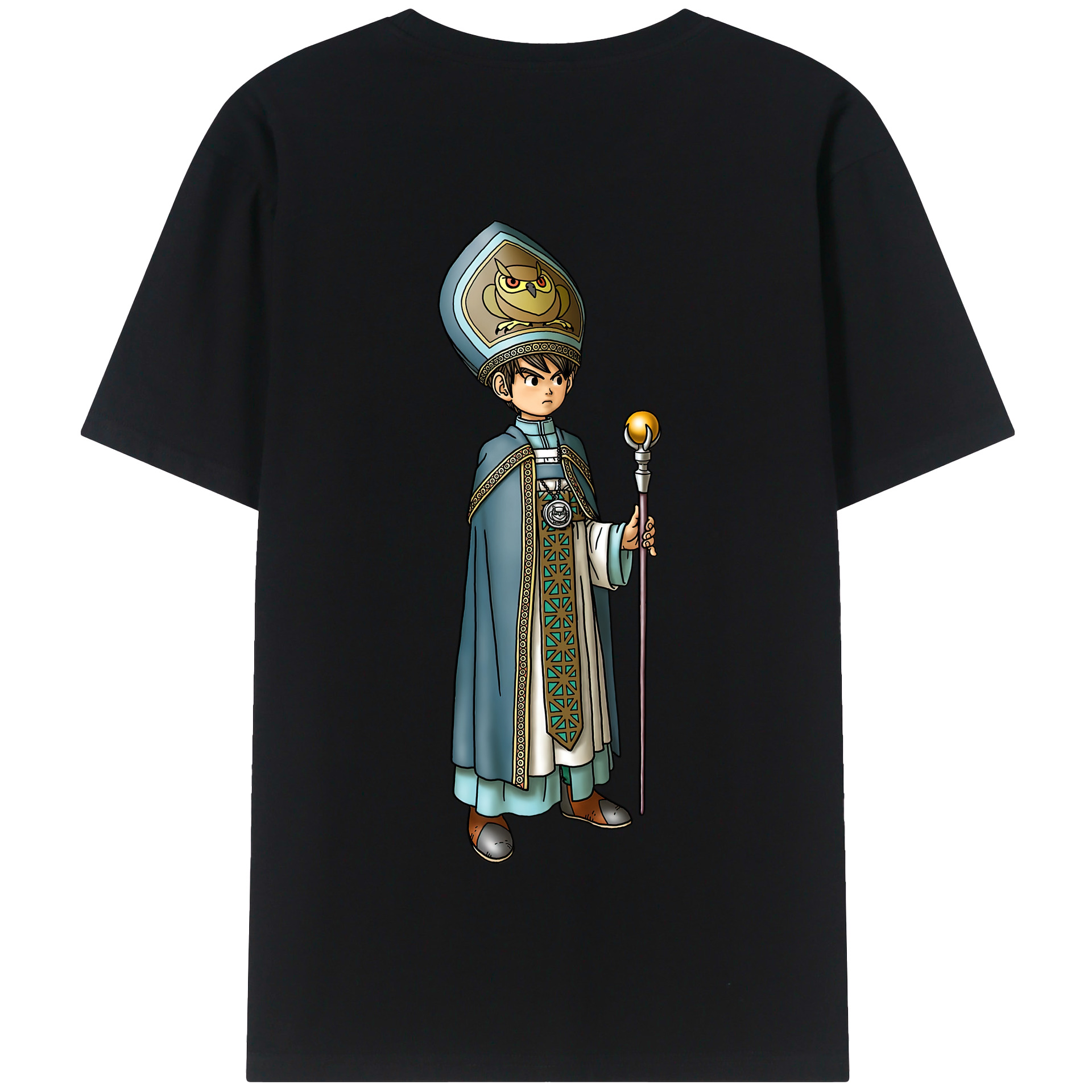 （画像用） ドラゴンクエスト Doragon Kuesuto Dragon Quest 綿100％半袖Tシャツ（背面プリント）