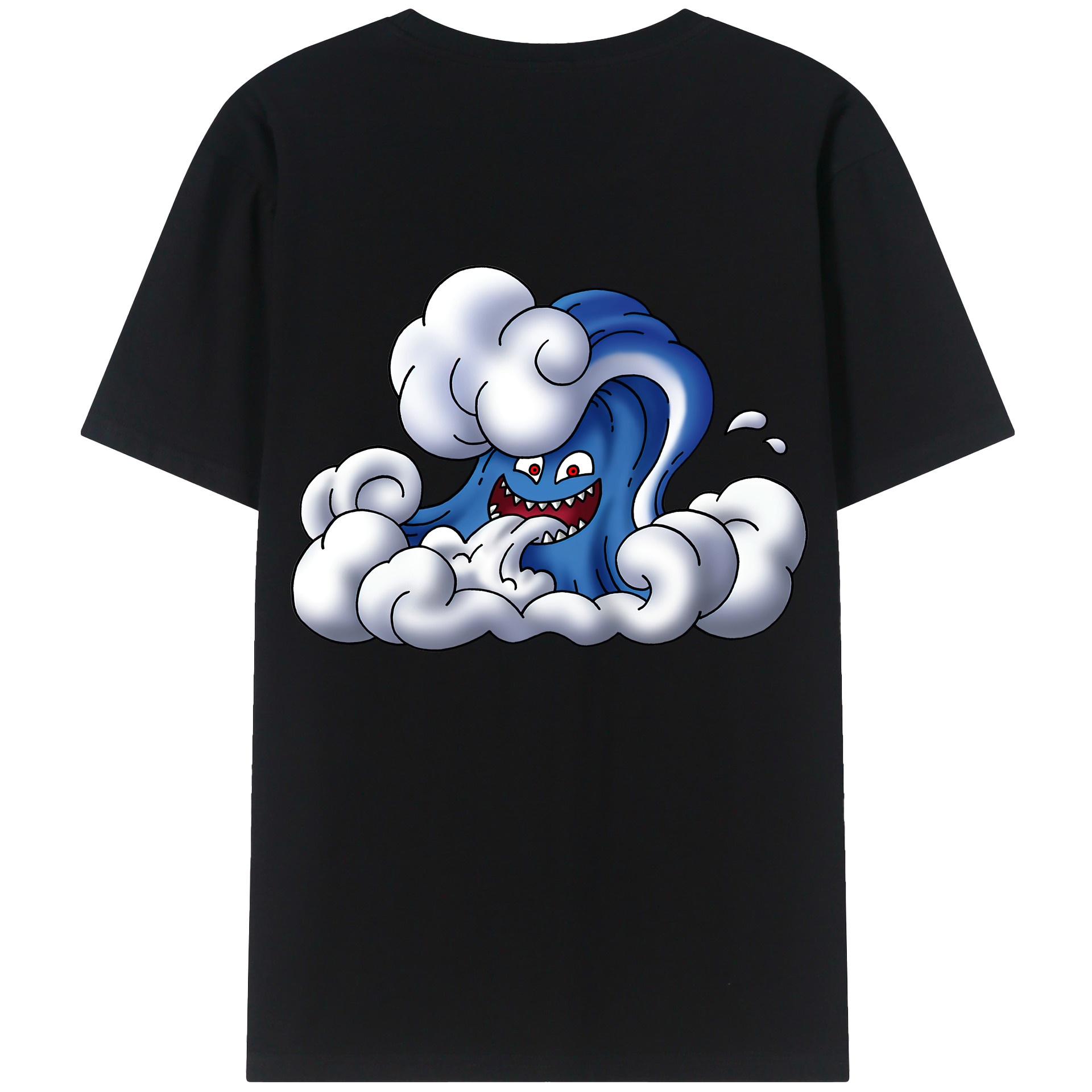 （画像用） ドラゴンクエスト Doragon Kuesuto Dragon Quest 綿100％半袖Tシャツ（背面プリント）