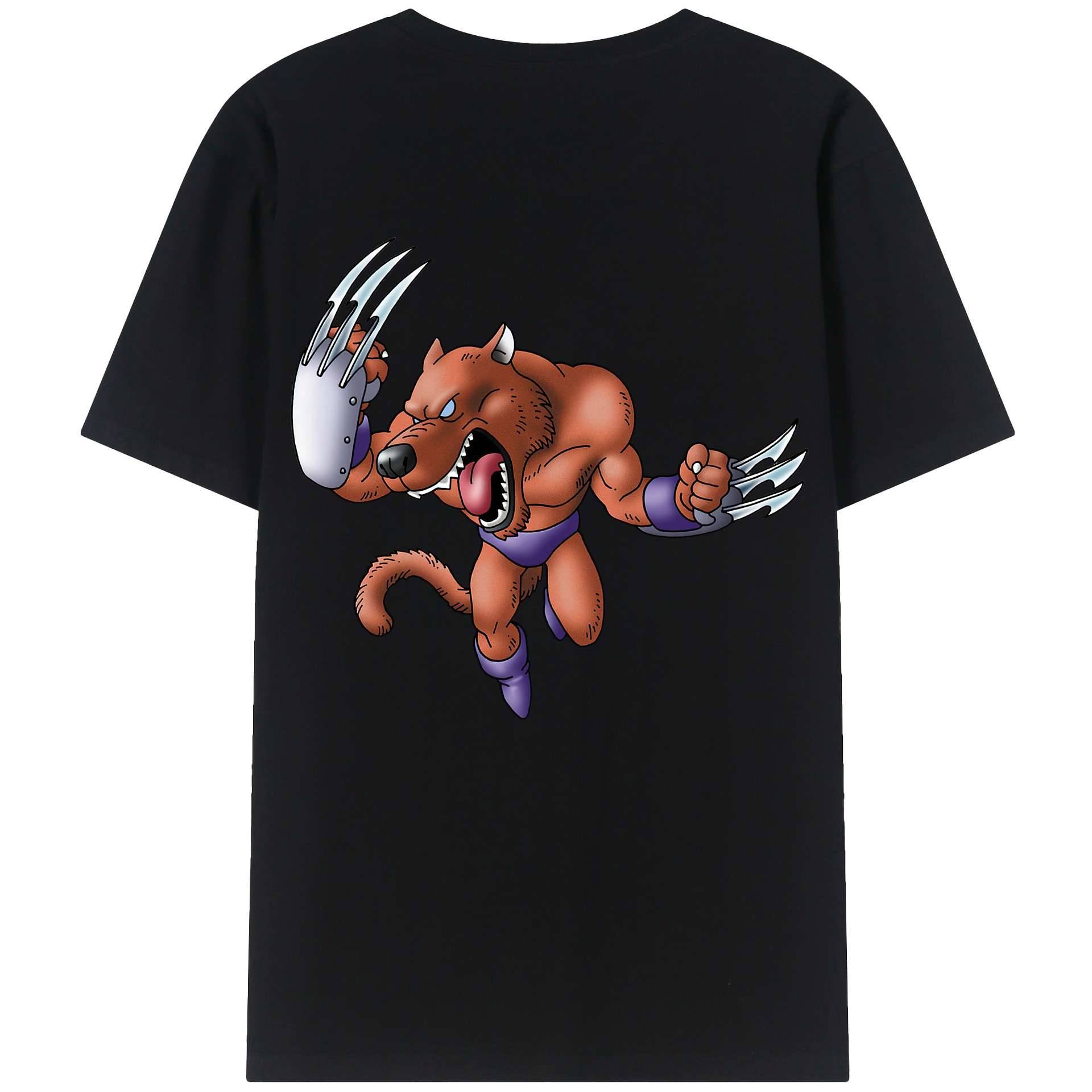 （画像用） ドラゴンクエスト Doragon Kuesuto Dragon Quest 綿100％半袖Tシャツ（背面プリント）