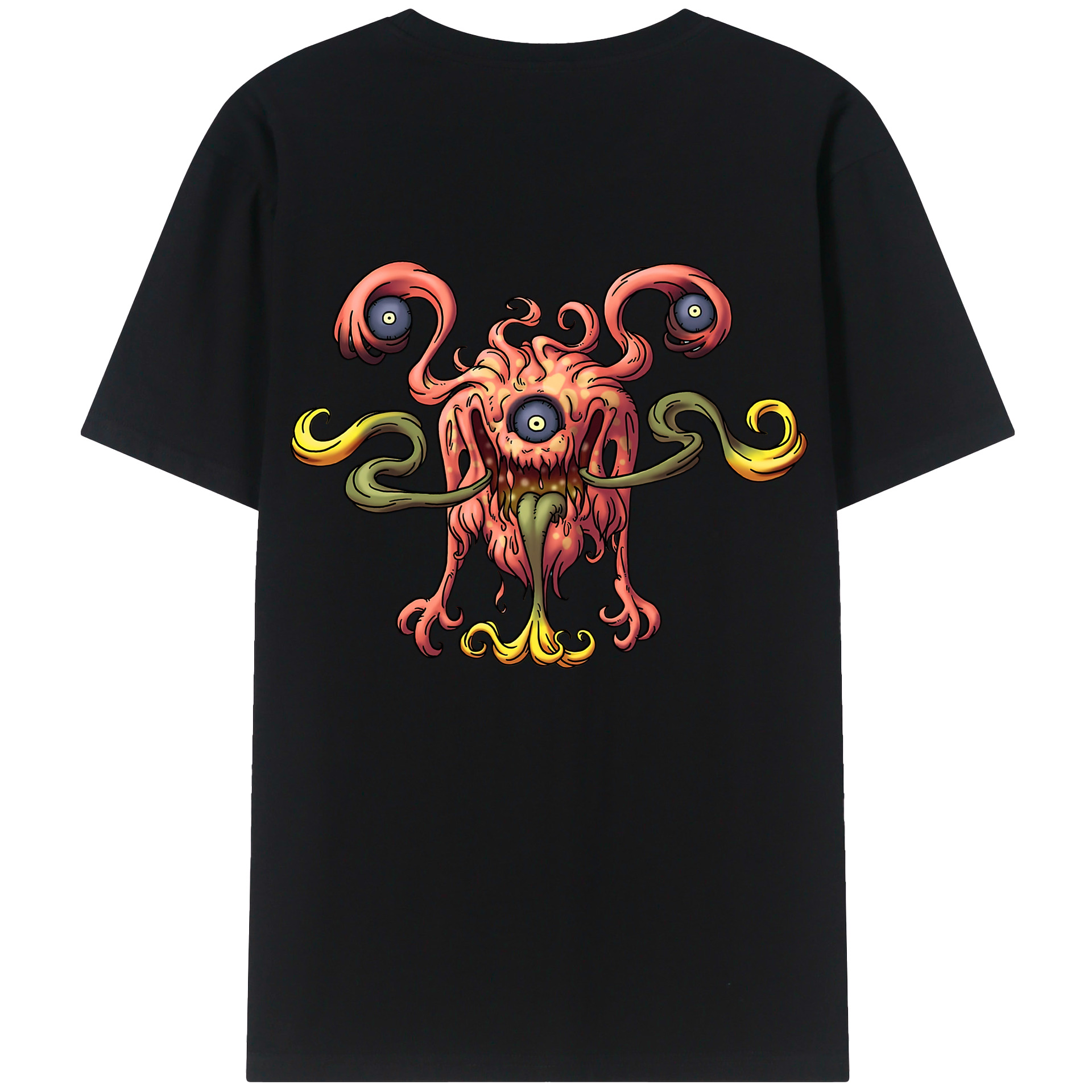（画像用） ドラゴンクエスト Doragon Kuesuto Dragon Quest 綿100％半袖Tシャツ（背面プリント）