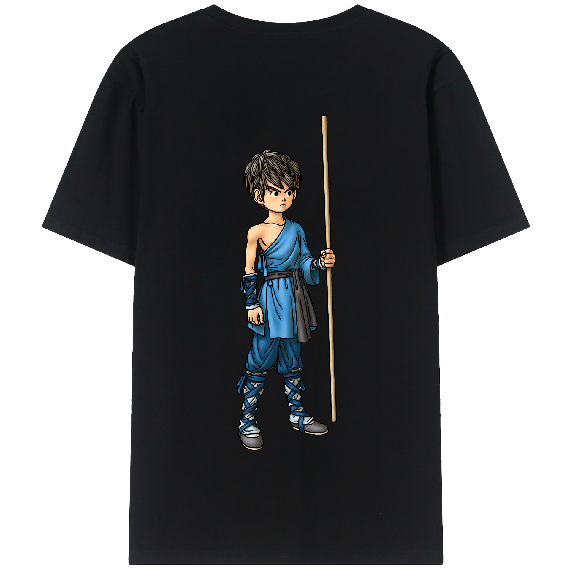 （画像用） ドラゴンクエスト Doragon Kuesuto Dragon Quest 綿100％半袖Tシャツ（背面プリント）