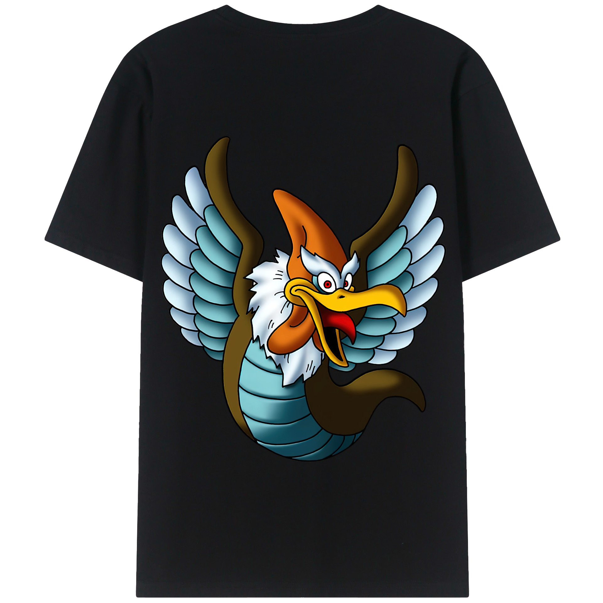 （画像用） ドラゴンクエスト Doragon Kuesuto Dragon Quest 綿100％半袖Tシャツ（背面プリント）