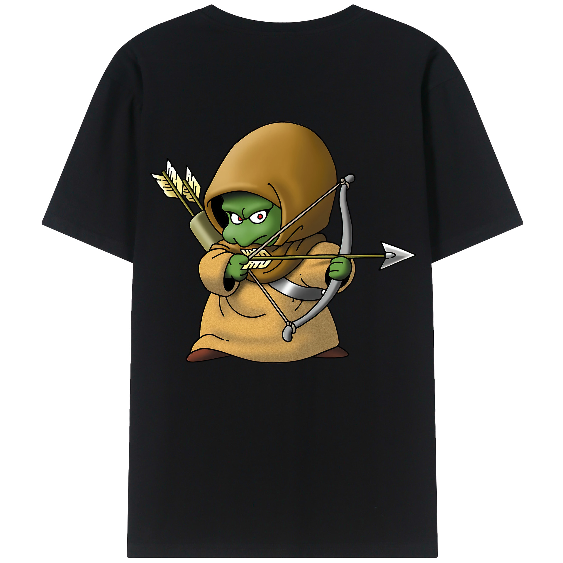 （画像用） ドラゴンクエスト Doragon Kuesuto Dragon Quest 綿100％半袖Tシャツ（背面プリント）