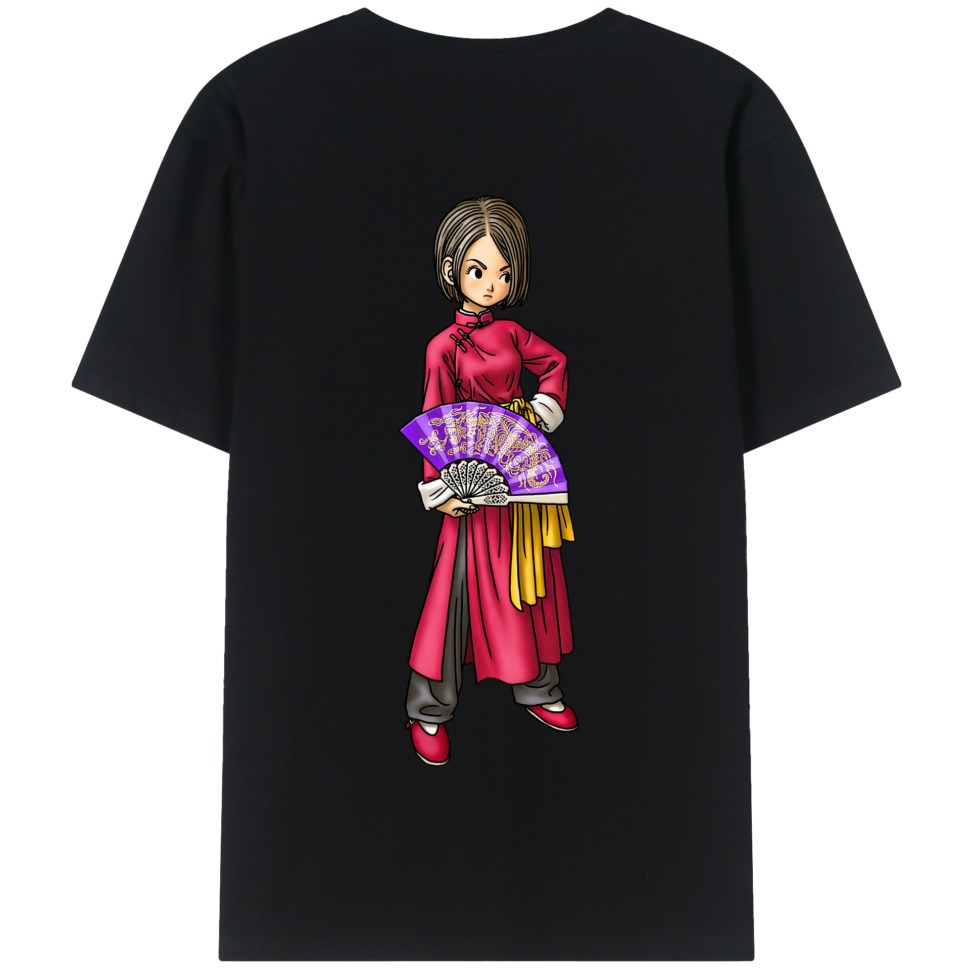 （画像用） ドラゴンクエスト Doragon Kuesuto Dragon Quest 綿100％半袖Tシャツ（背面プリント）
