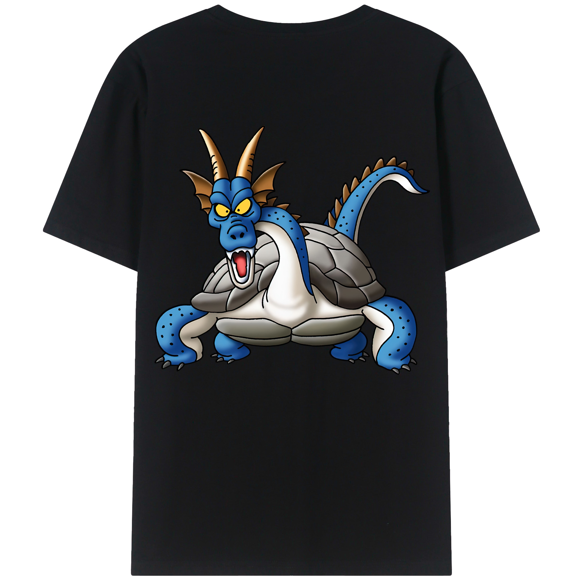 （画像用） ドラゴンクエスト Doragon Kuesuto Dragon Quest 綿100％半袖Tシャツ（背面プリント）