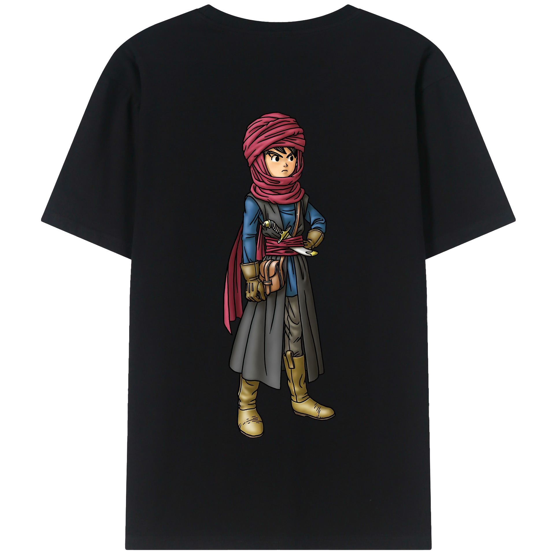 （画像用） ドラゴンクエスト Doragon Kuesuto Dragon Quest 綿100％半袖Tシャツ（背面プリント）