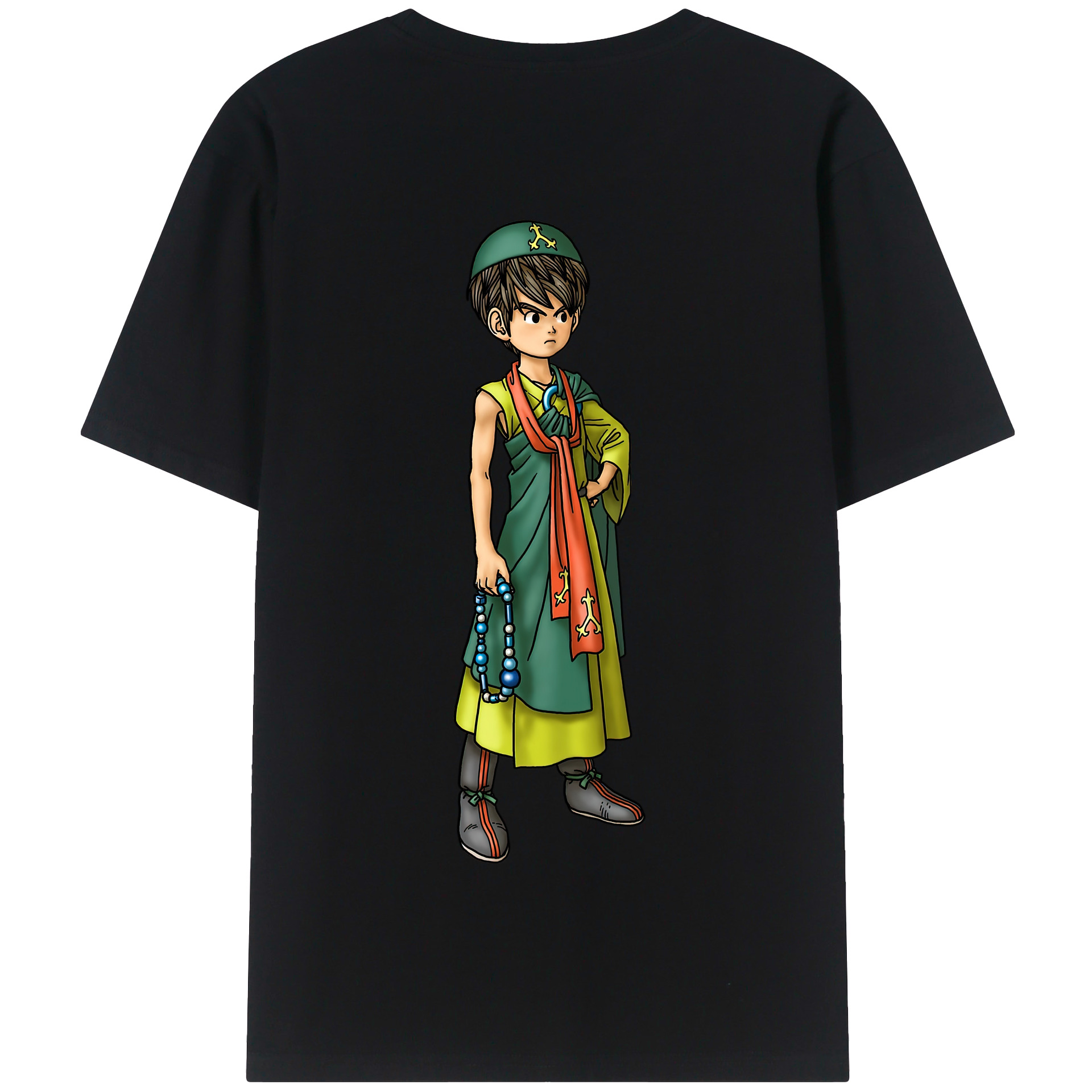 （画像用） ドラゴンクエスト Doragon Kuesuto Dragon Quest 綿100％半袖Tシャツ（背面プリント）
