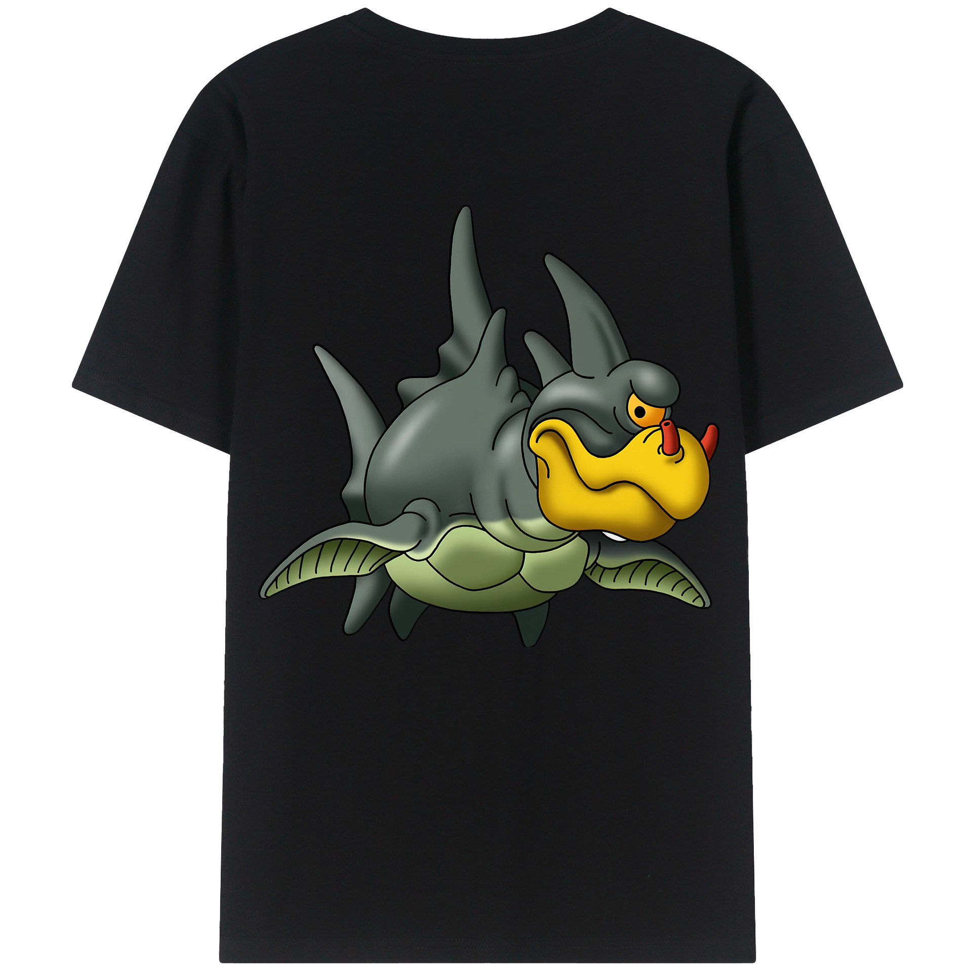 （画像用） ドラゴンクエスト Doragon Kuesuto Dragon Quest 綿100％半袖Tシャツ（背面プリント）