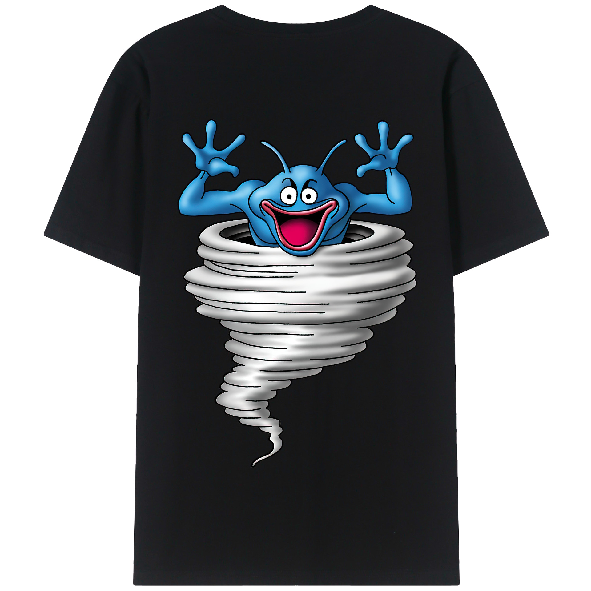 （画像用） ドラゴンクエスト Doragon Kuesuto Dragon Quest 綿100％半袖Tシャツ（背面プリント）