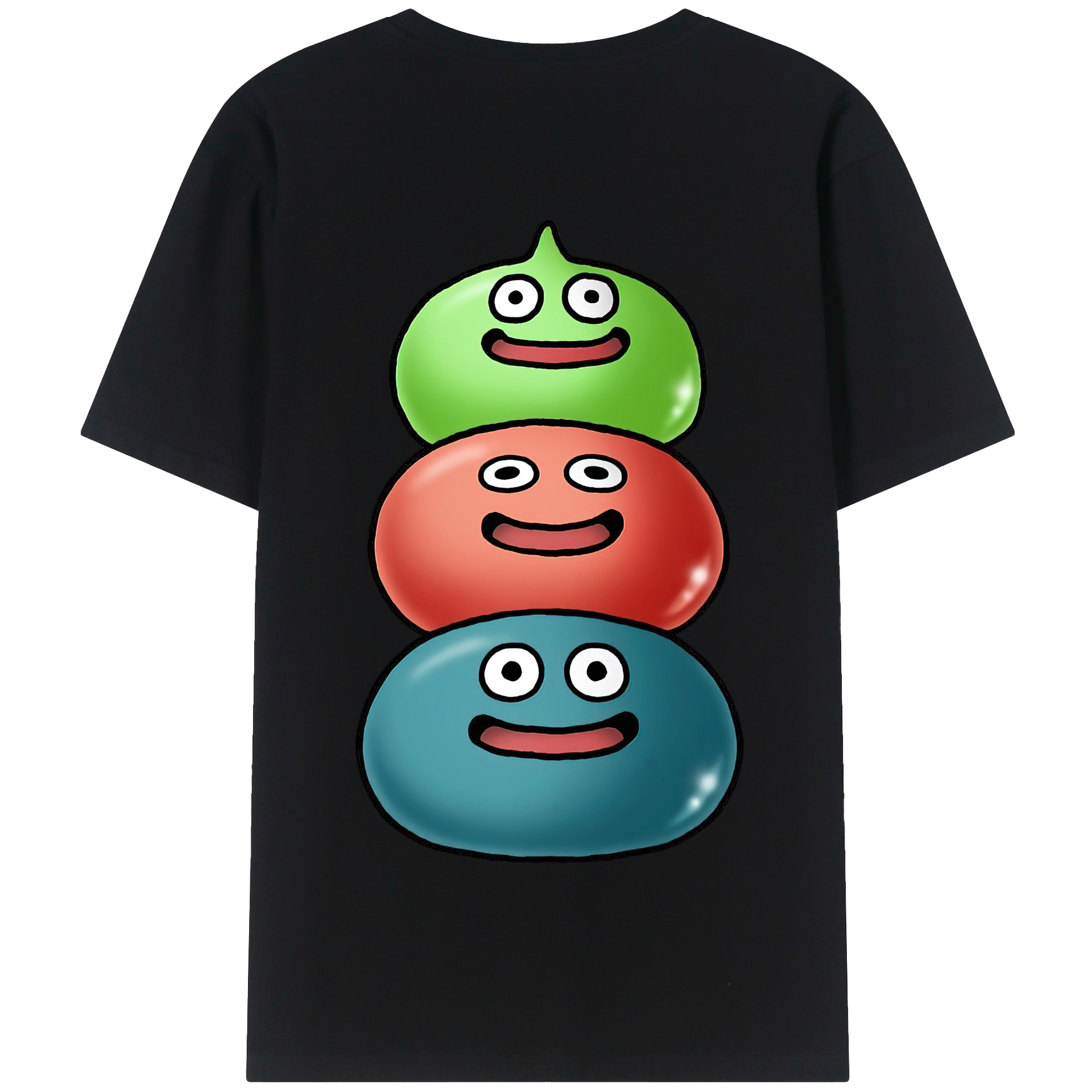 （画像用） ドラゴンクエスト Doragon Kuesuto Dragon Quest 綿100％半袖Tシャツ（背面プリント）