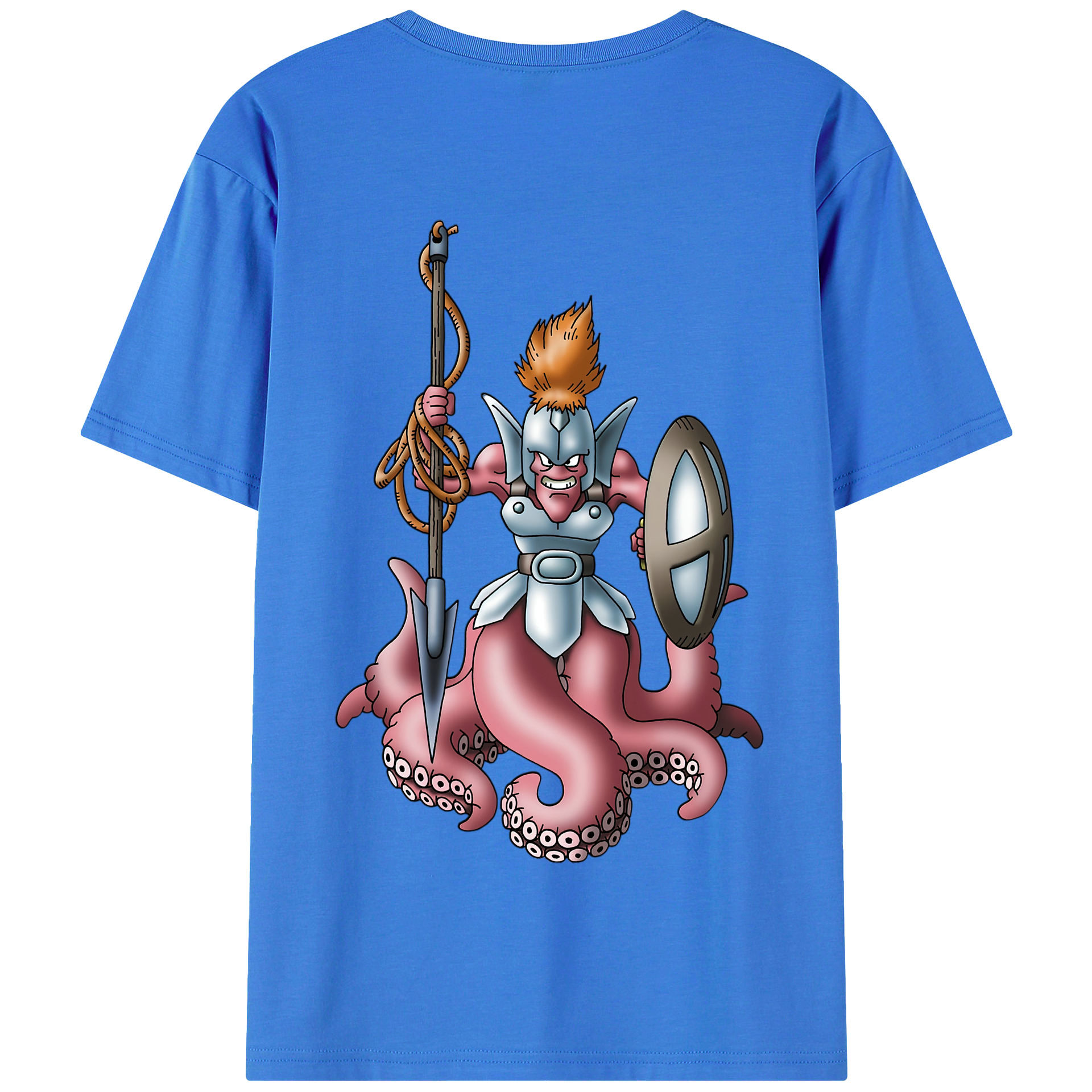 （画像用） ドラゴンクエスト Doragon Kuesuto Dragon Quest 綿100％半袖Tシャツ（背面プリント）
