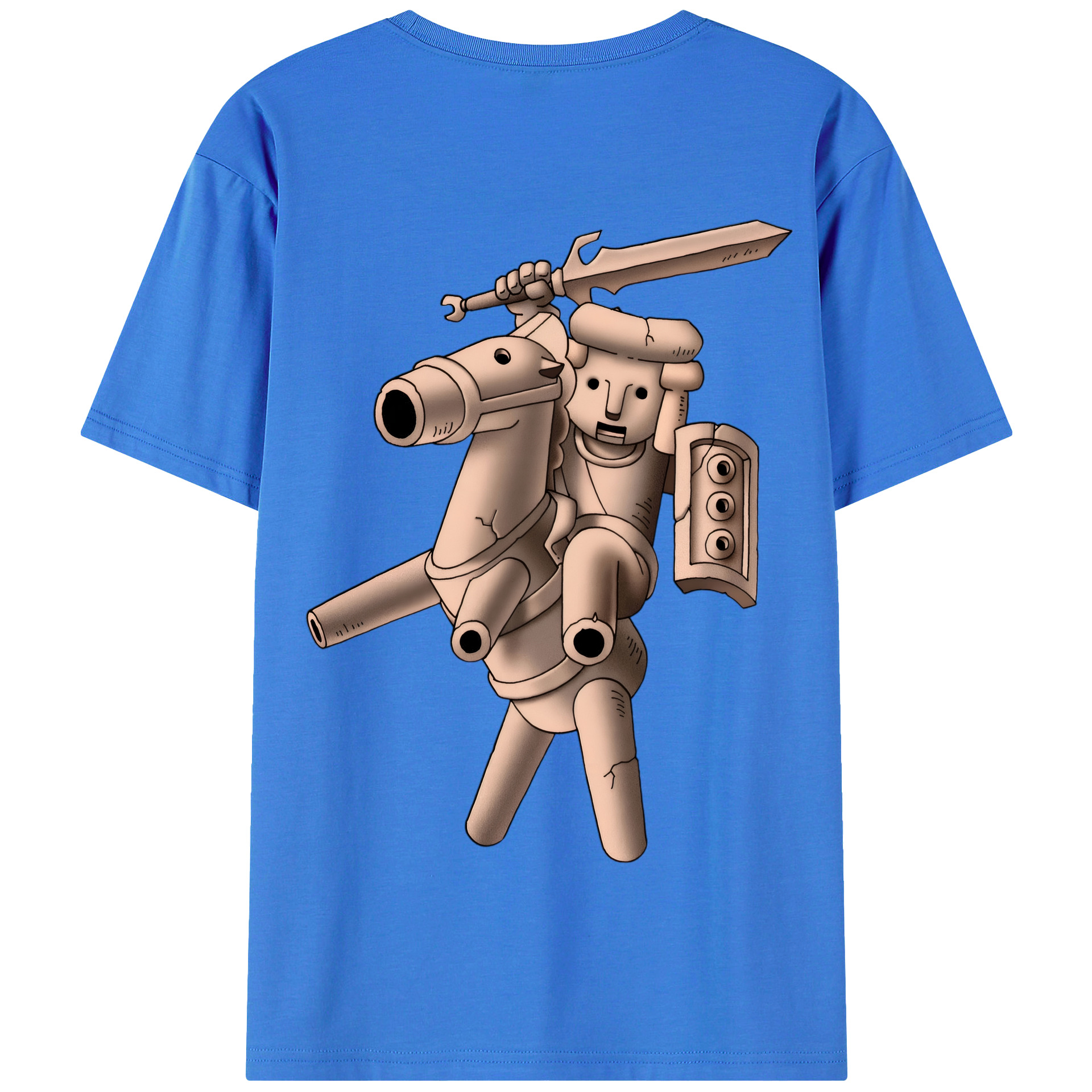 （画像用） ドラゴンクエスト Doragon Kuesuto Dragon Quest 綿100％半袖Tシャツ（背面プリント）