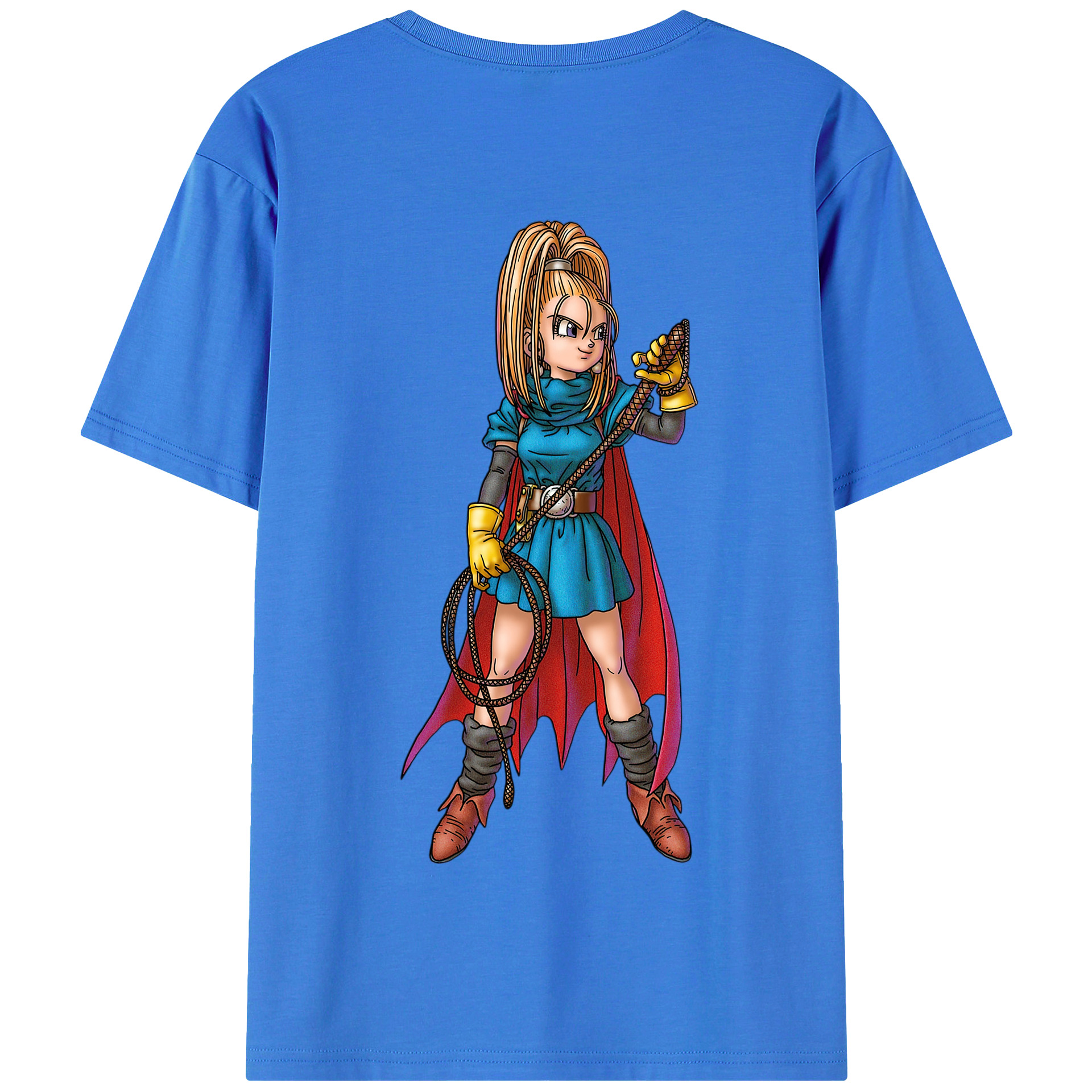 （画像用） ドラゴンクエスト Doragon Kuesuto Dragon Quest 綿100％半袖Tシャツ（背面プリント）