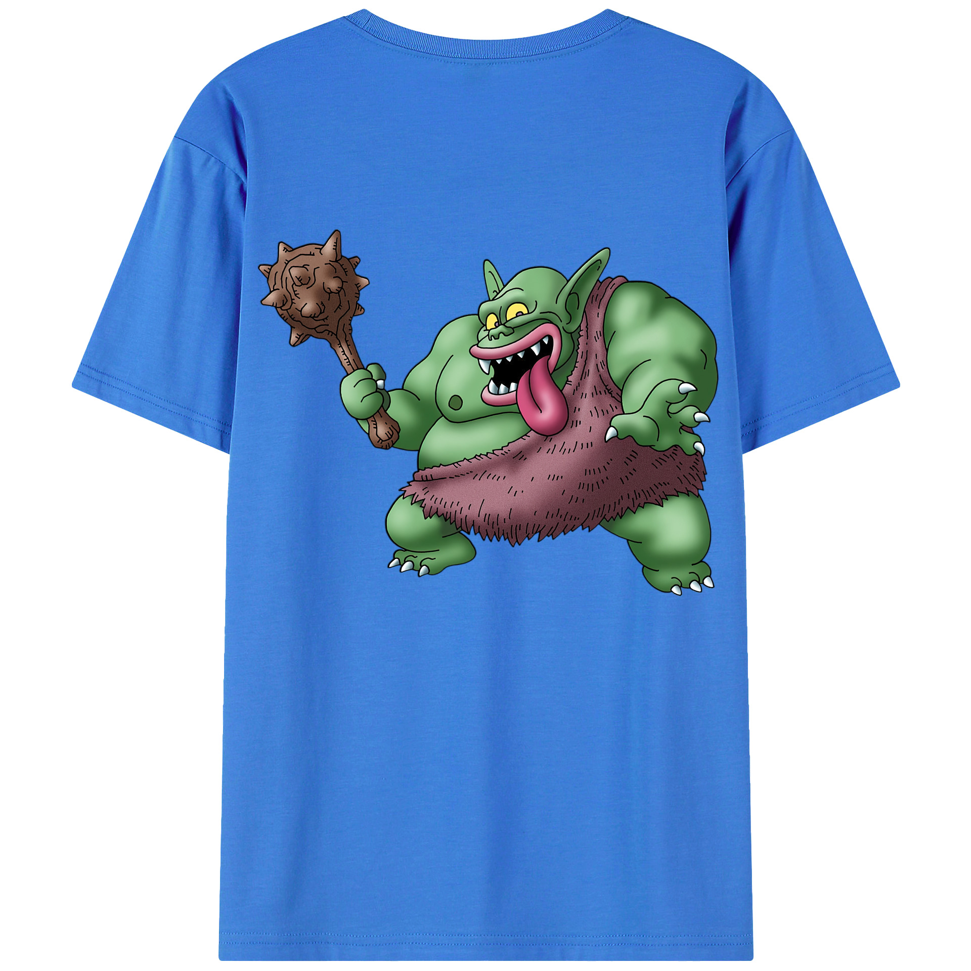 （画像用） ドラゴンクエスト Doragon Kuesuto Dragon Quest 綿100％半袖Tシャツ（背面プリント）
