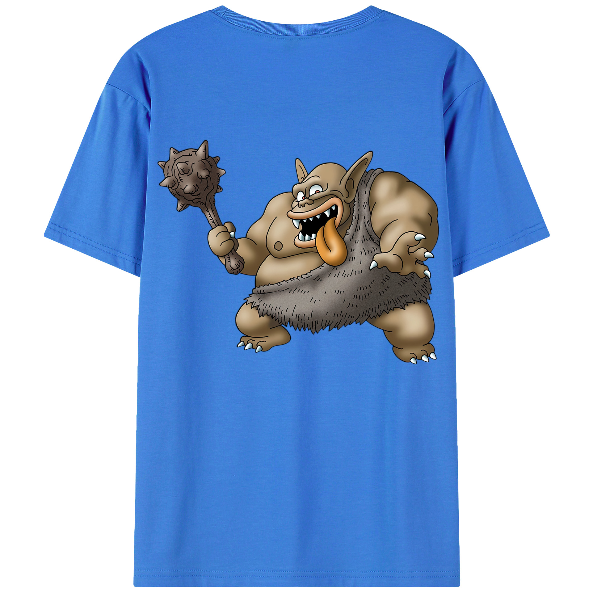 （画像用） ドラゴンクエスト Doragon Kuesuto Dragon Quest 綿100％半袖Tシャツ（背面プリント）