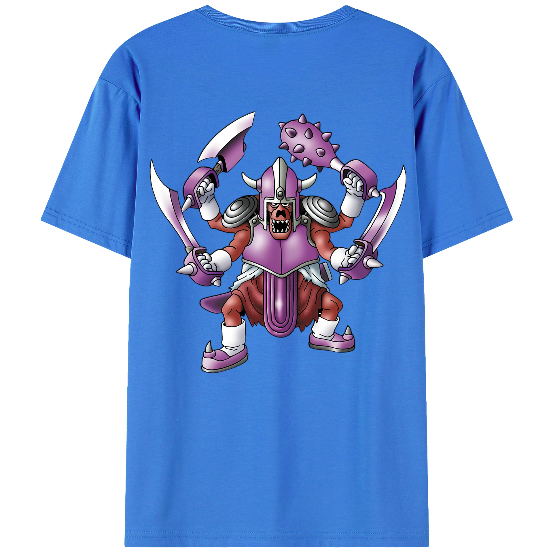 （画像用） ドラゴンクエスト Doragon Kuesuto Dragon Quest 綿100％半袖Tシャツ（背面プリント）