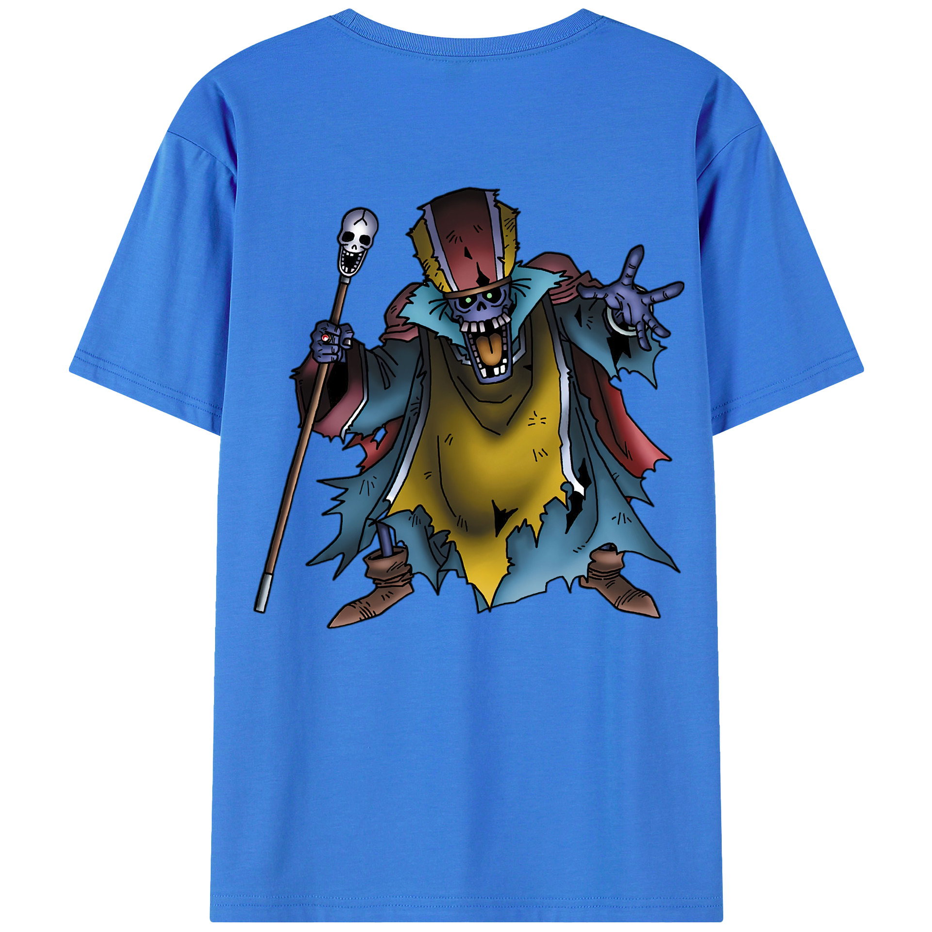 （画像用） ドラゴンクエスト Doragon Kuesuto Dragon Quest 綿100％半袖Tシャツ（背面プリント）