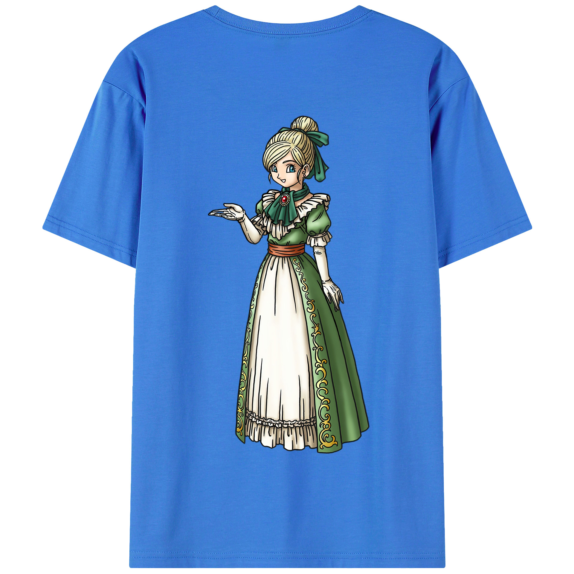 （画像用） ドラゴンクエスト Doragon Kuesuto Dragon Quest 綿100％半袖Tシャツ（背面プリント）