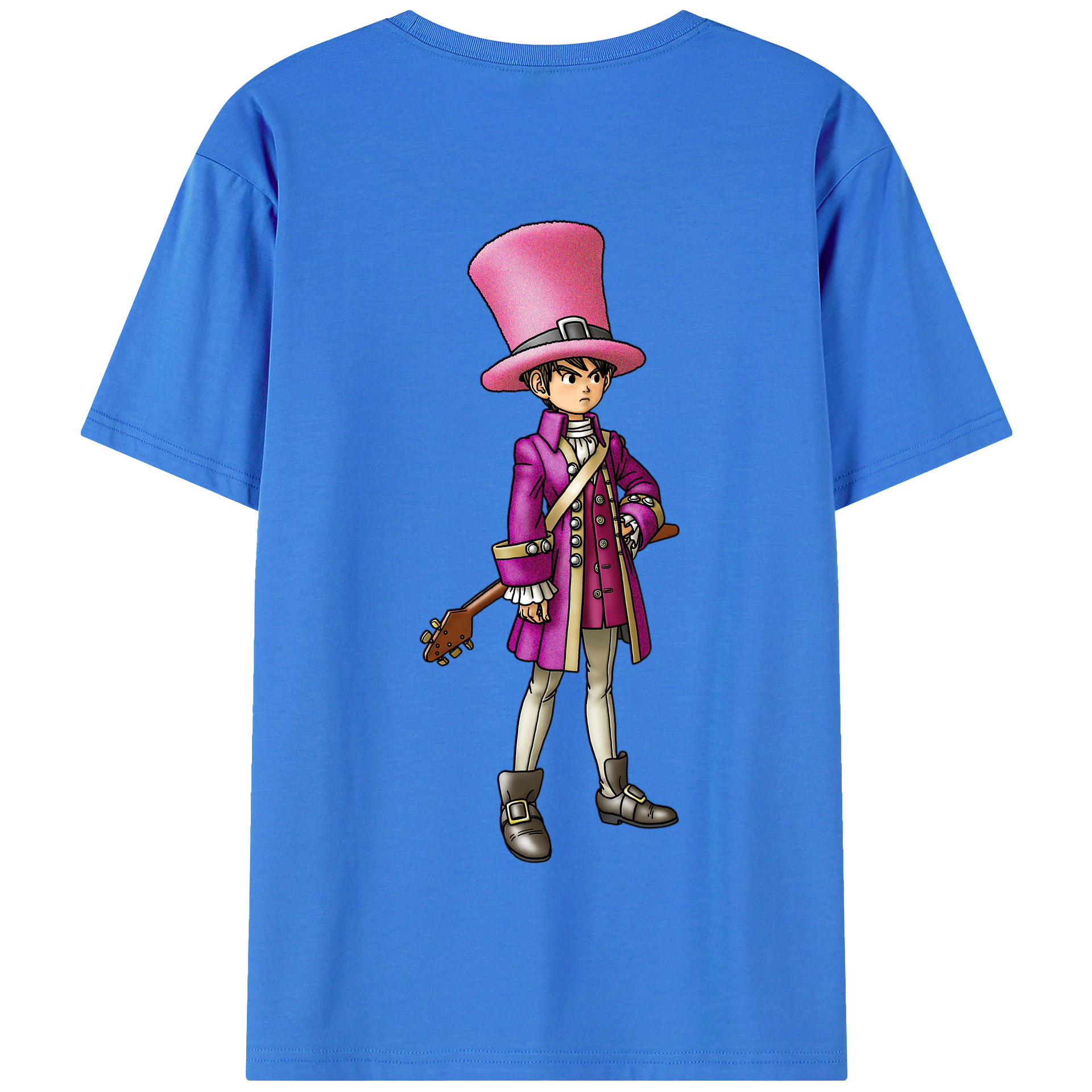 （画像用） ドラゴンクエスト Doragon Kuesuto Dragon Quest 綿100％半袖Tシャツ（背面プリント）