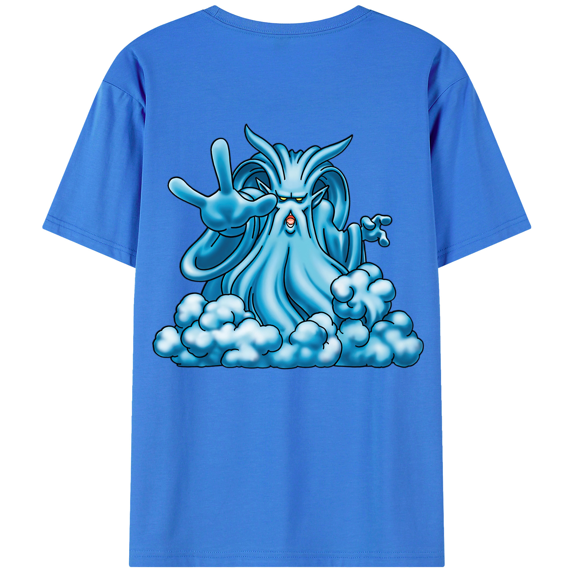（画像用） ドラゴンクエスト Doragon Kuesuto Dragon Quest 綿100％半袖Tシャツ（背面プリント）