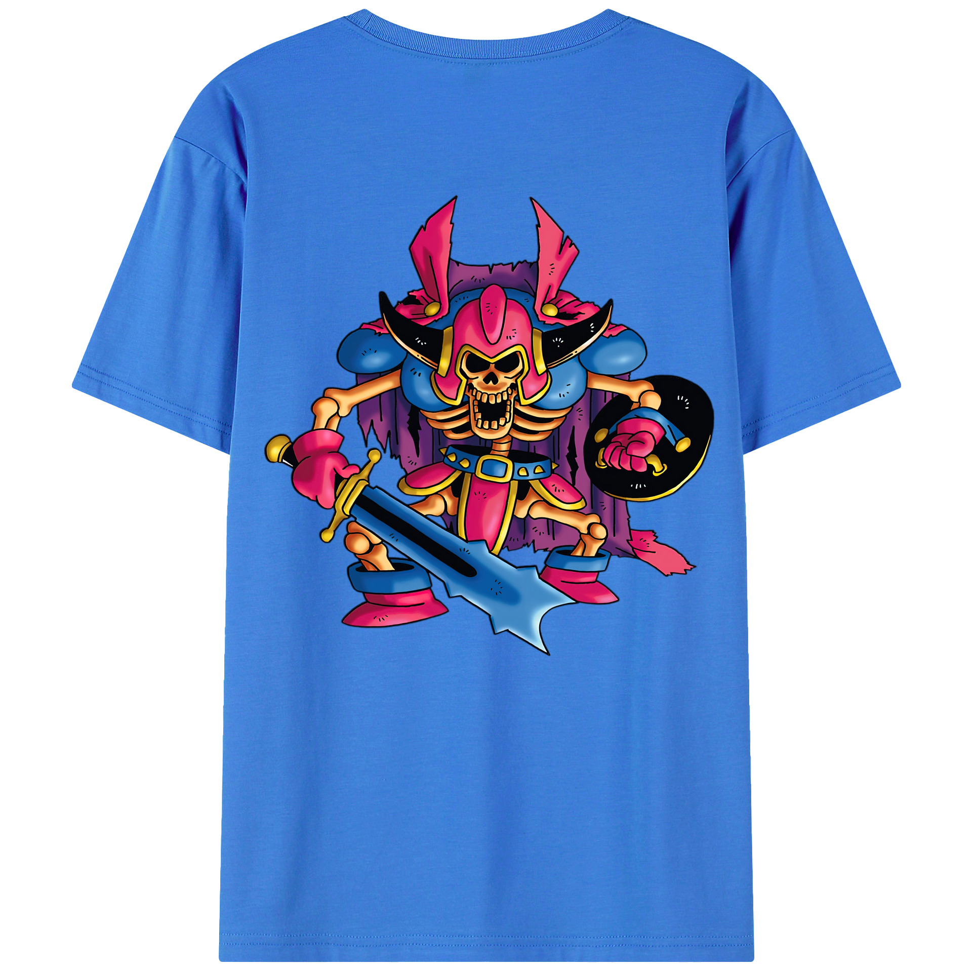 （画像用） ドラゴンクエスト Doragon Kuesuto Dragon Quest 綿100％半袖Tシャツ（背面プリント）