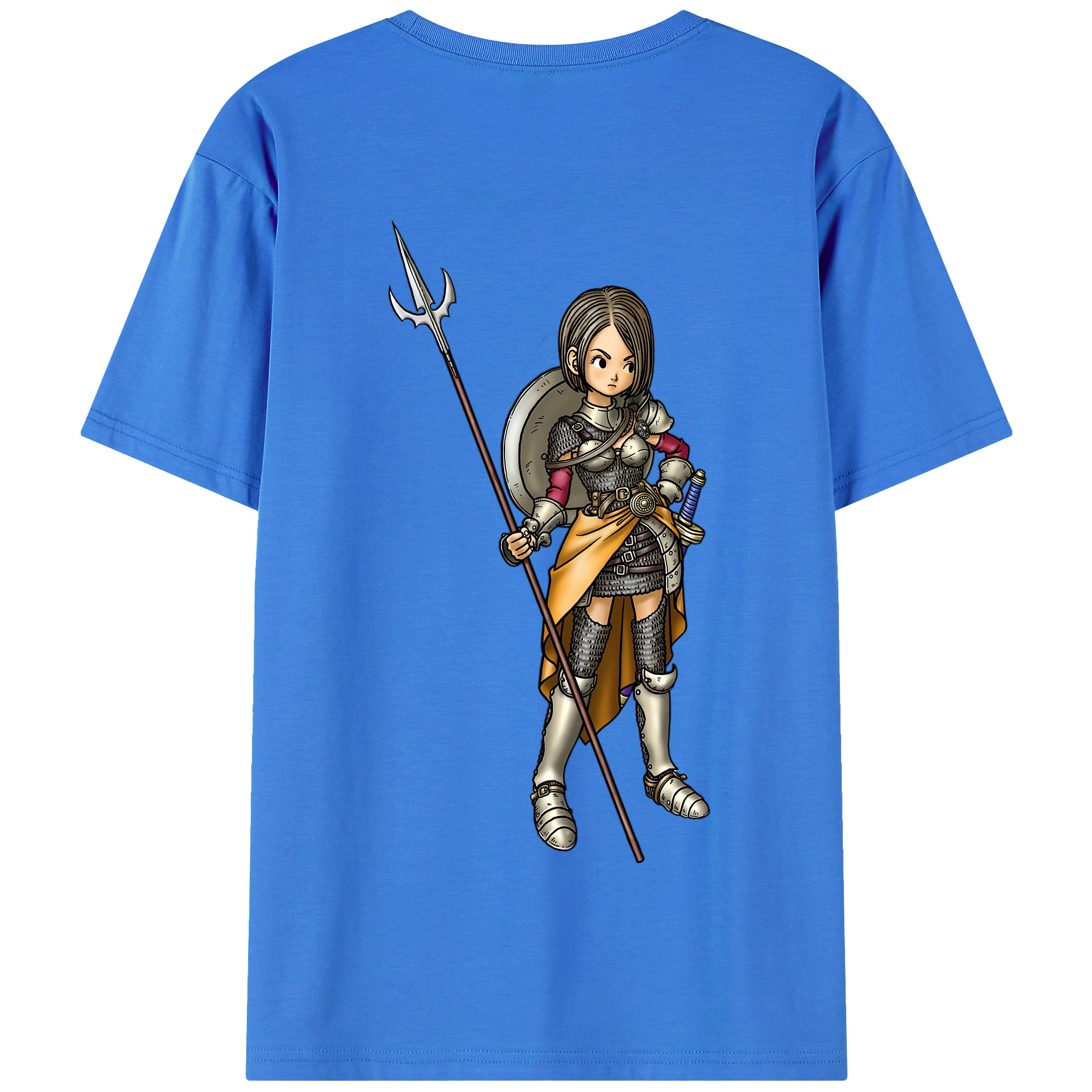 （画像用） ドラゴンクエスト Doragon Kuesuto Dragon Quest 綿100％半袖Tシャツ（背面プリント）