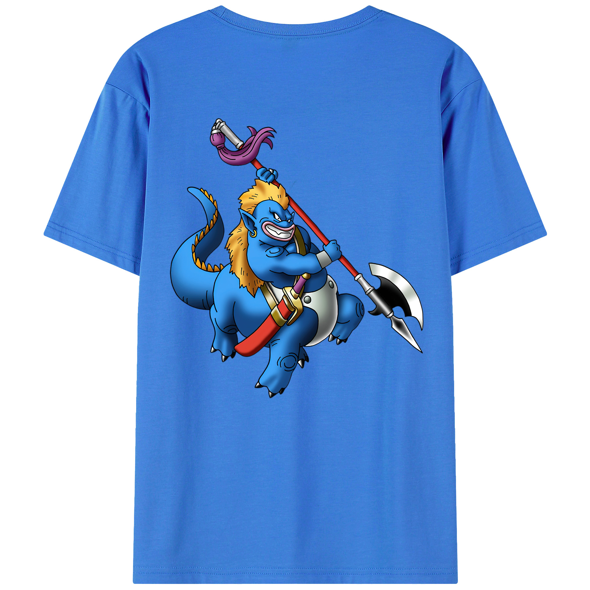 （画像用） ドラゴンクエスト Doragon Kuesuto Dragon Quest 綿100％半袖Tシャツ（背面プリント）
