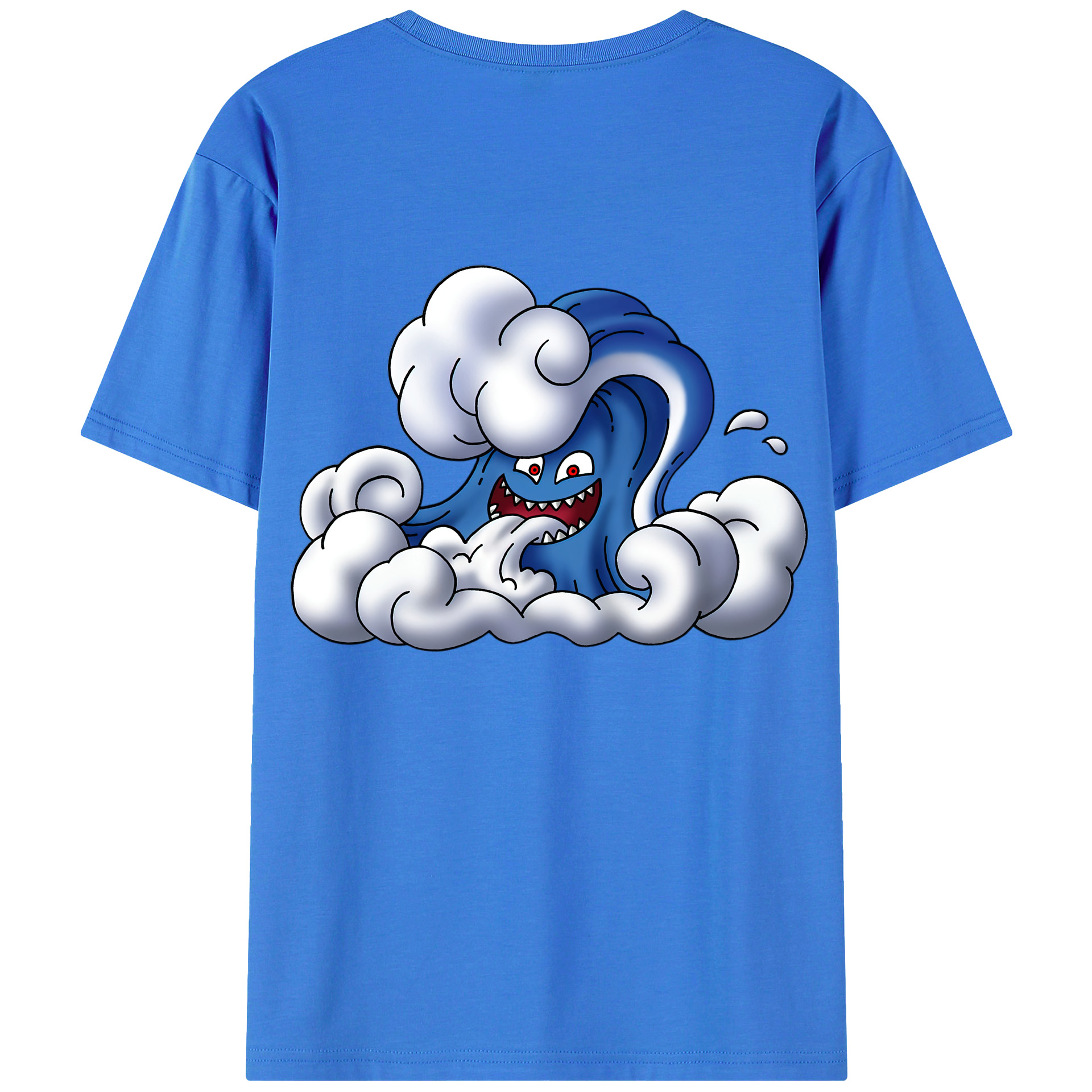（画像用） ドラゴンクエスト Doragon Kuesuto Dragon Quest 綿100％半袖Tシャツ（背面プリント）