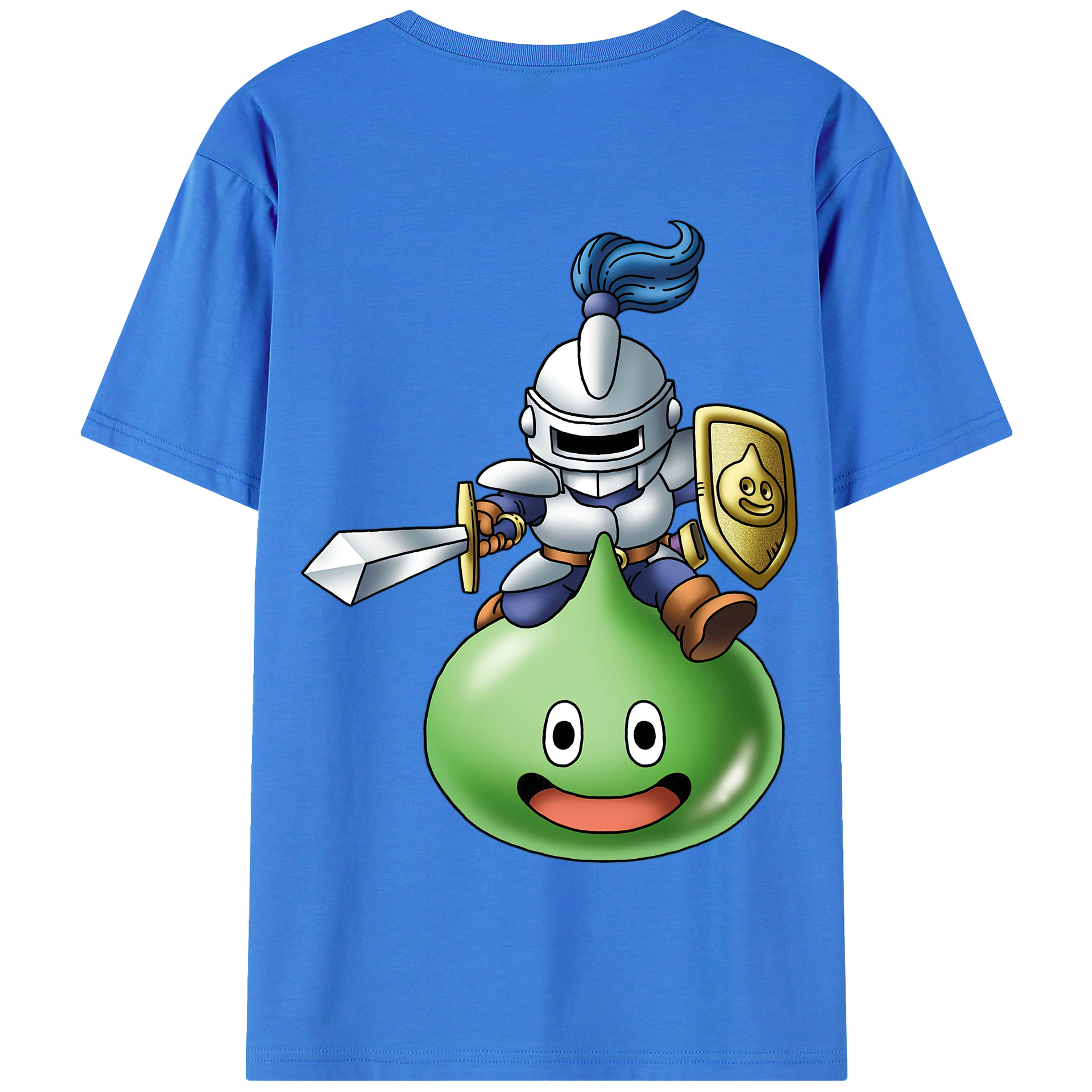 （画像用） ドラゴンクエスト Doragon Kuesuto Dragon Quest 綿100％半袖Tシャツ（背面プリント）