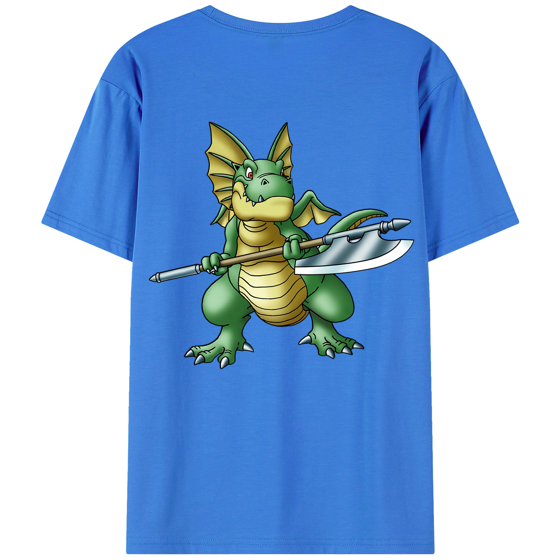 （画像用） ドラゴンクエスト Doragon Kuesuto Dragon Quest 綿100％半袖Tシャツ（背面プリント）