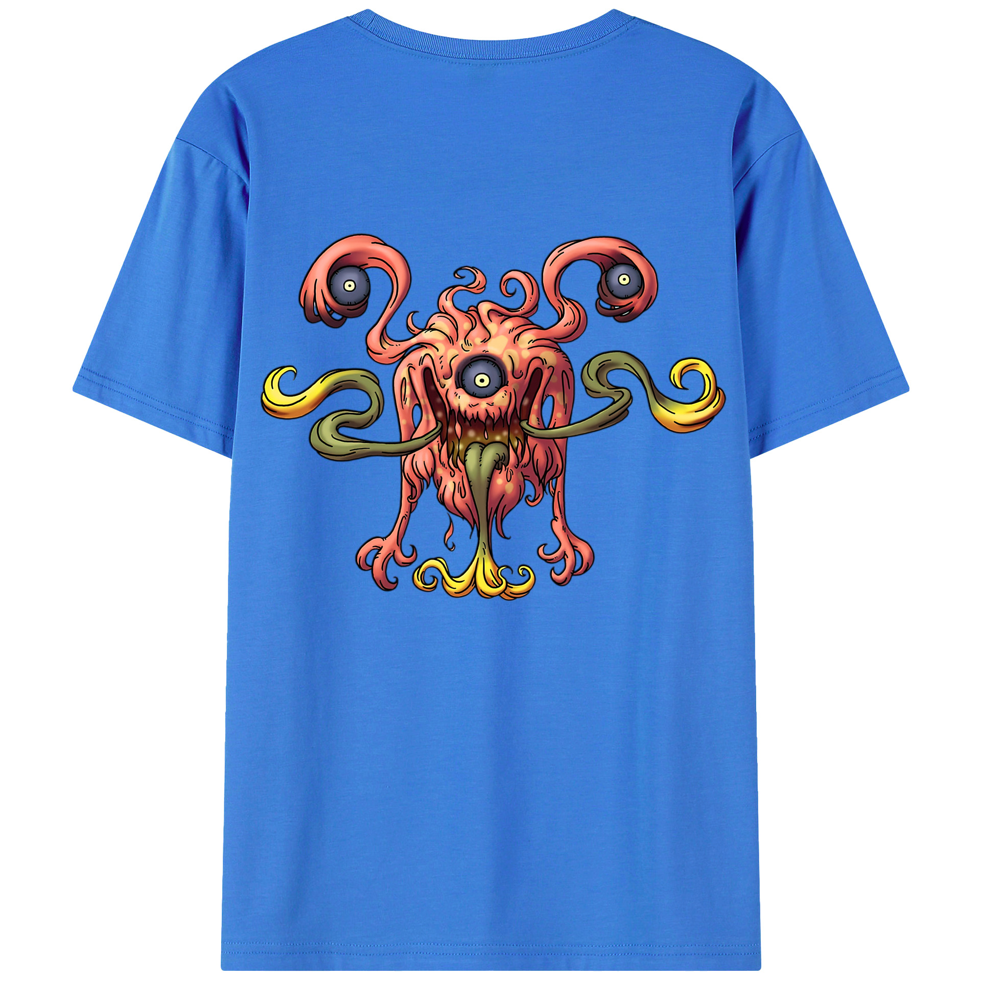 （画像用） ドラゴンクエスト Doragon Kuesuto Dragon Quest 綿100％半袖Tシャツ（背面プリント）