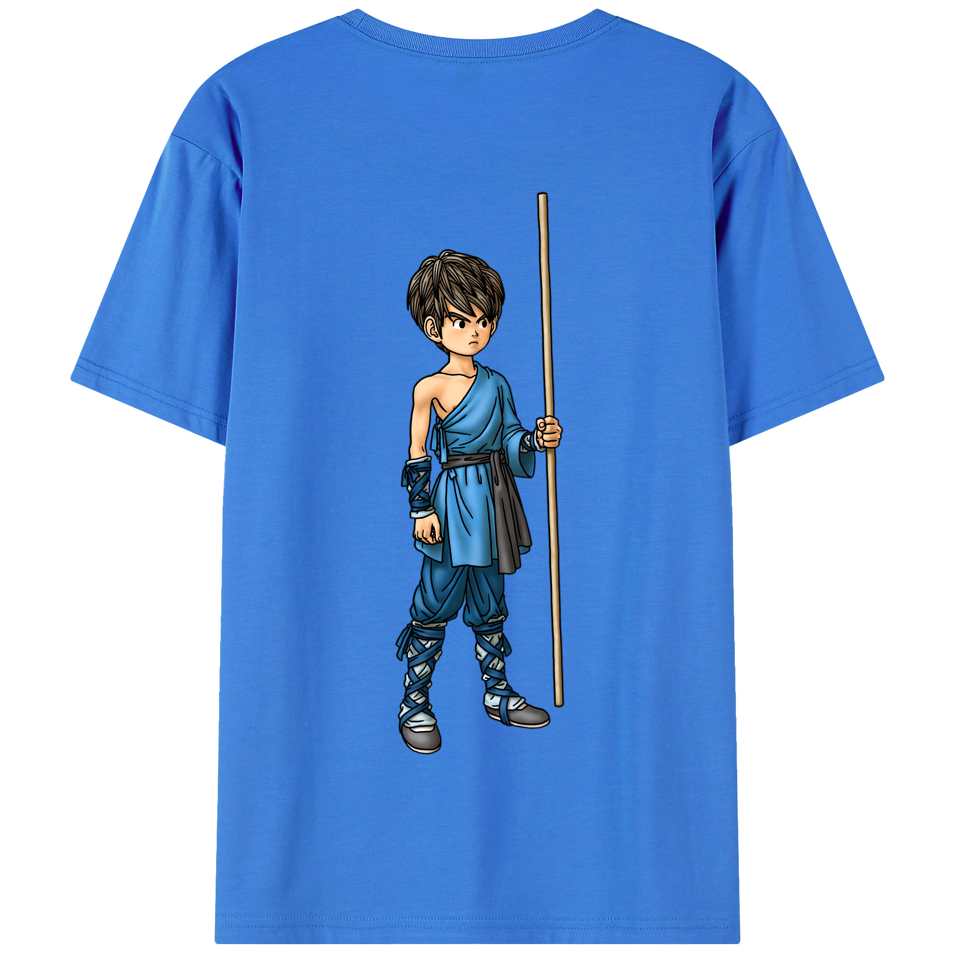 （画像用） ドラゴンクエスト Doragon Kuesuto Dragon Quest 綿100％半袖Tシャツ（背面プリント）