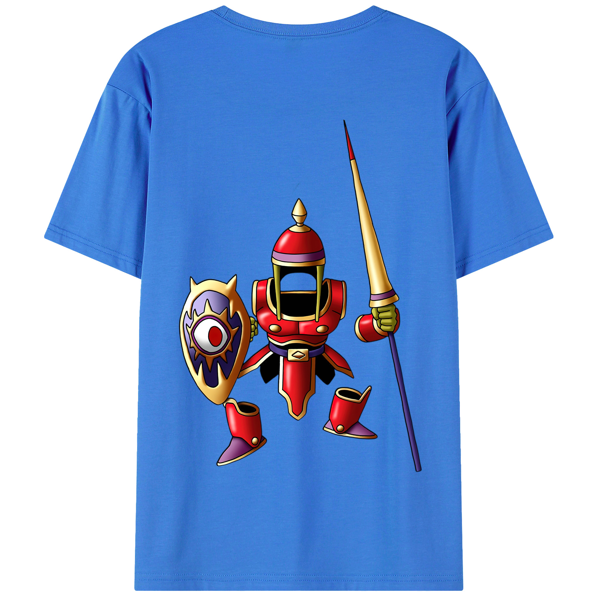 （画像用） ドラゴンクエスト Doragon Kuesuto Dragon Quest 綿100％半袖Tシャツ（背面プリント）