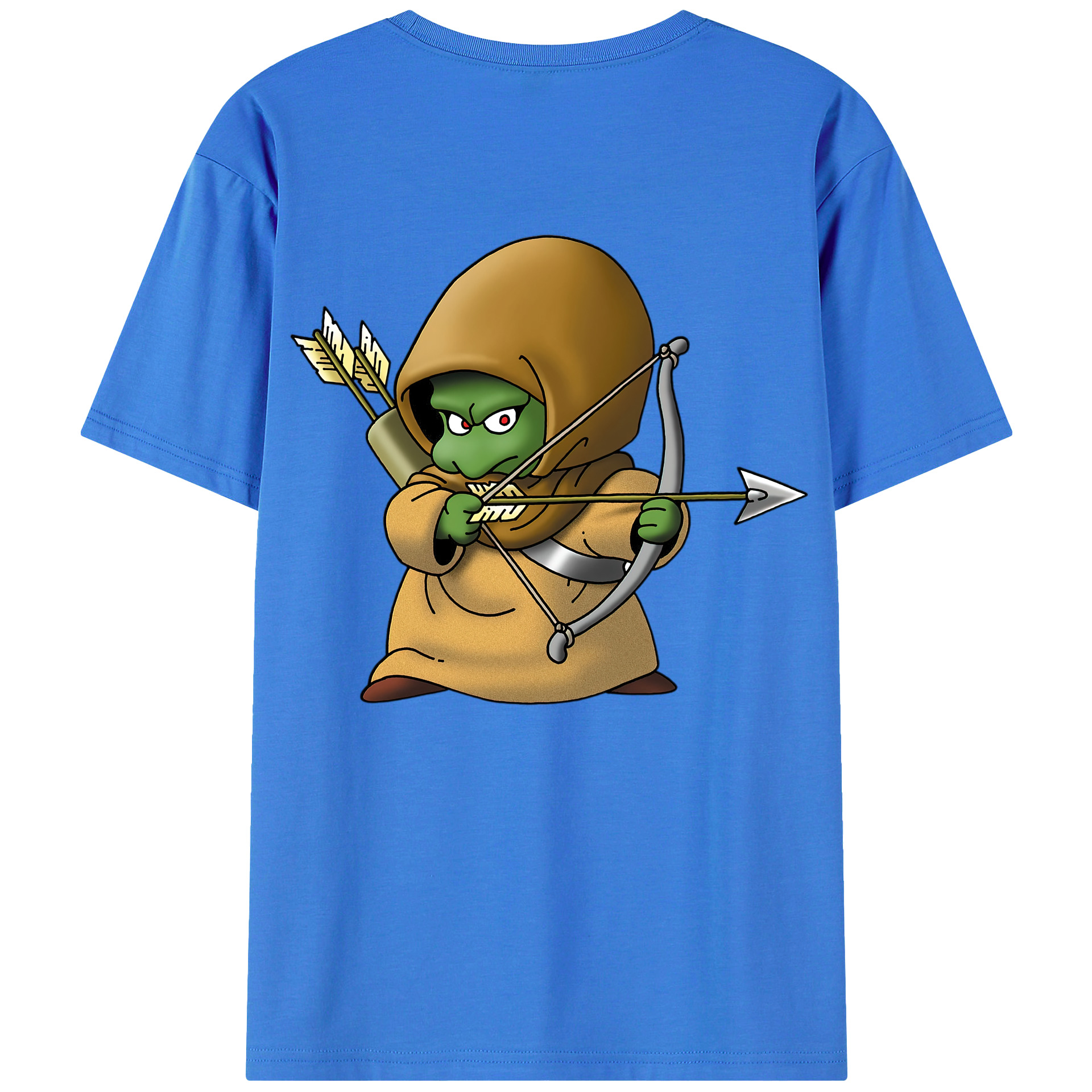 （画像用） ドラゴンクエスト Doragon Kuesuto Dragon Quest 綿100％半袖Tシャツ（背面プリント）