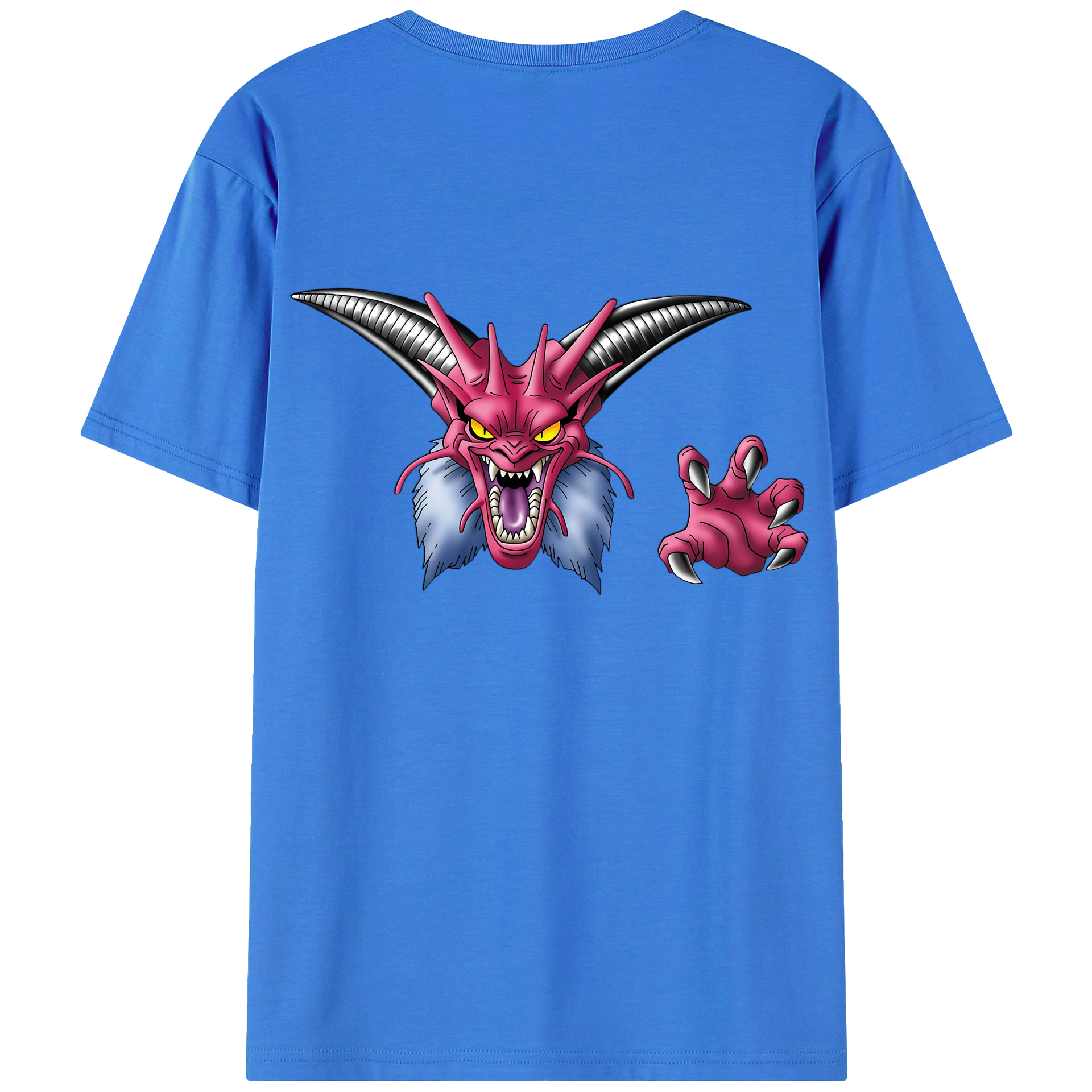 （画像用） ドラゴンクエスト Doragon Kuesuto Dragon Quest 綿100％半袖Tシャツ（背面プリント）