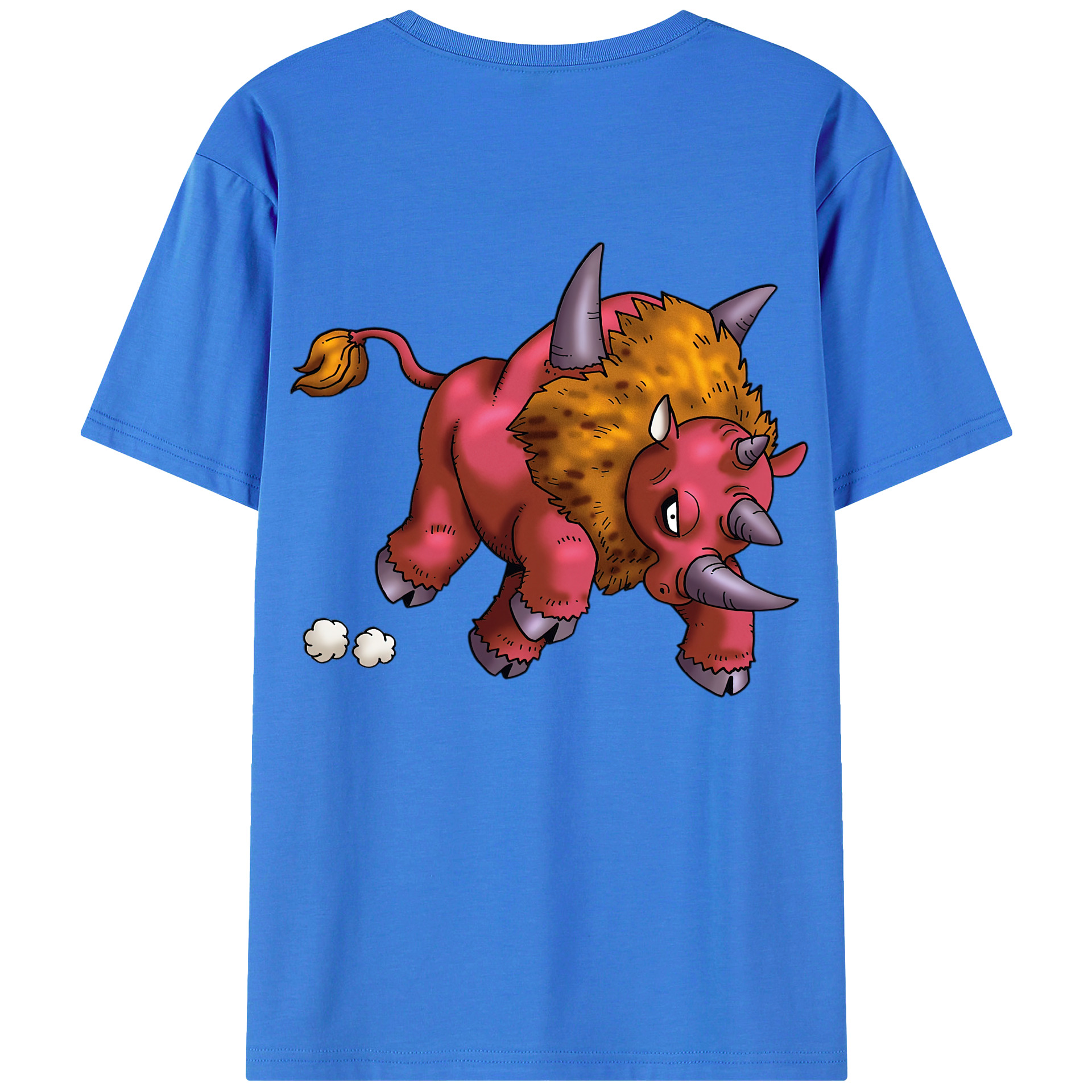 （画像用） ドラゴンクエスト Doragon Kuesuto Dragon Quest 綿100％半袖Tシャツ（背面プリント）