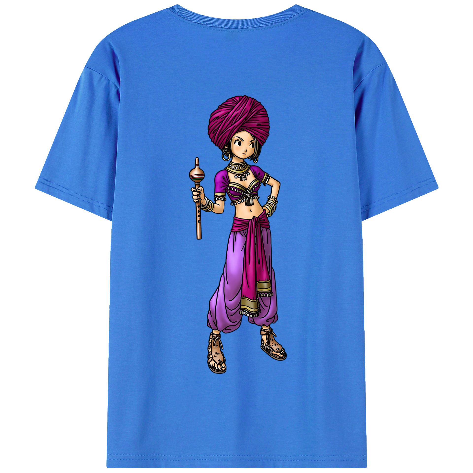 （画像用） ドラゴンクエスト Doragon Kuesuto Dragon Quest 綿100％半袖Tシャツ（背面プリント）