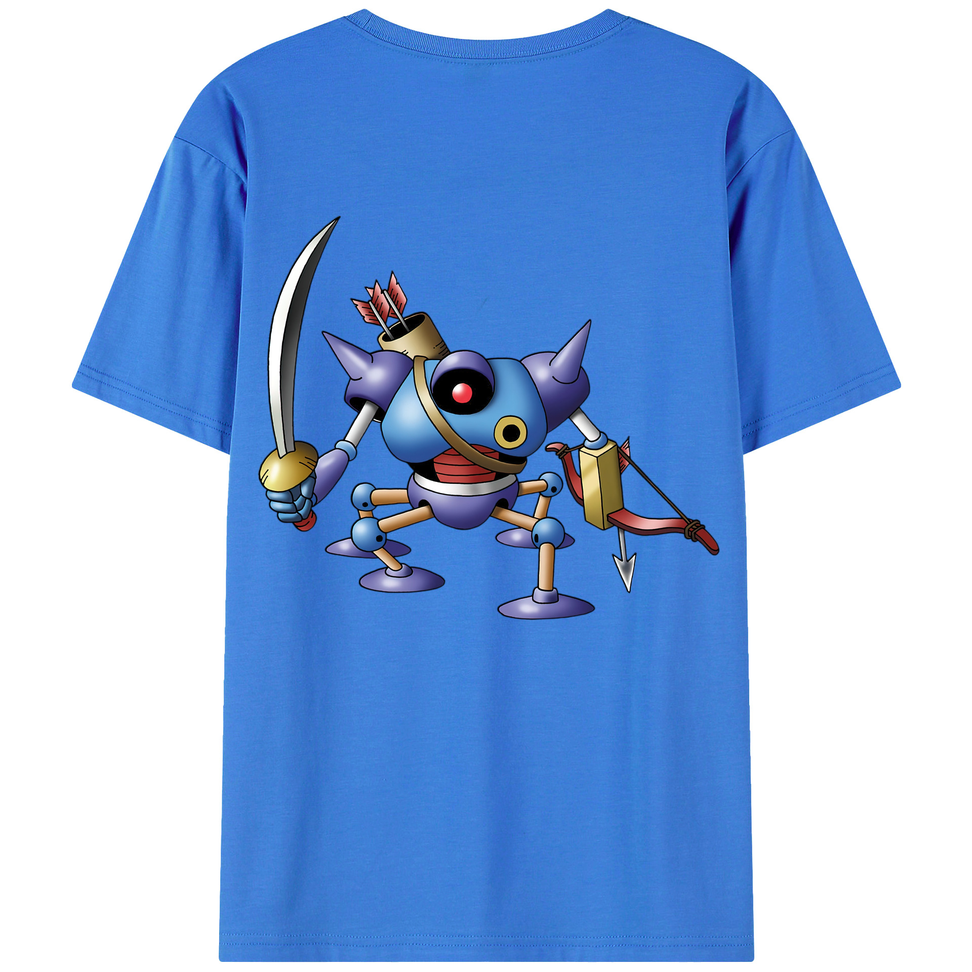 （画像用） ドラゴンクエスト Doragon Kuesuto Dragon Quest 綿100％半袖Tシャツ（背面プリント）