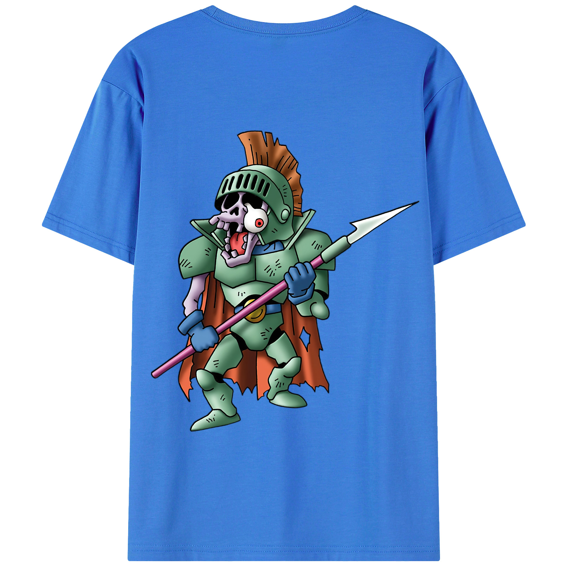 （画像用） ドラゴンクエスト Doragon Kuesuto Dragon Quest 綿100％半袖Tシャツ（背面プリント）