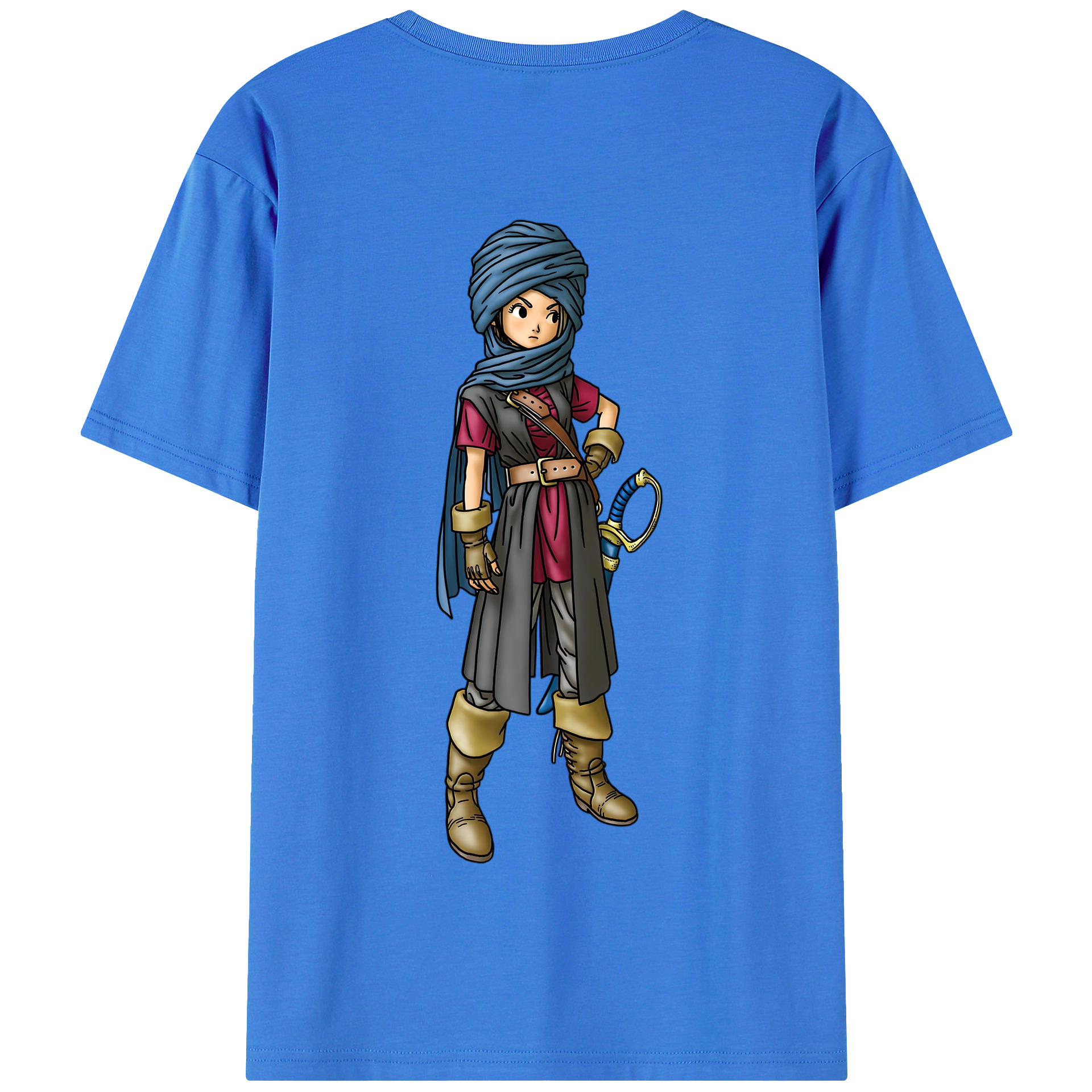 （画像用） ドラゴンクエスト Doragon Kuesuto Dragon Quest 綿100％半袖Tシャツ（背面プリント）