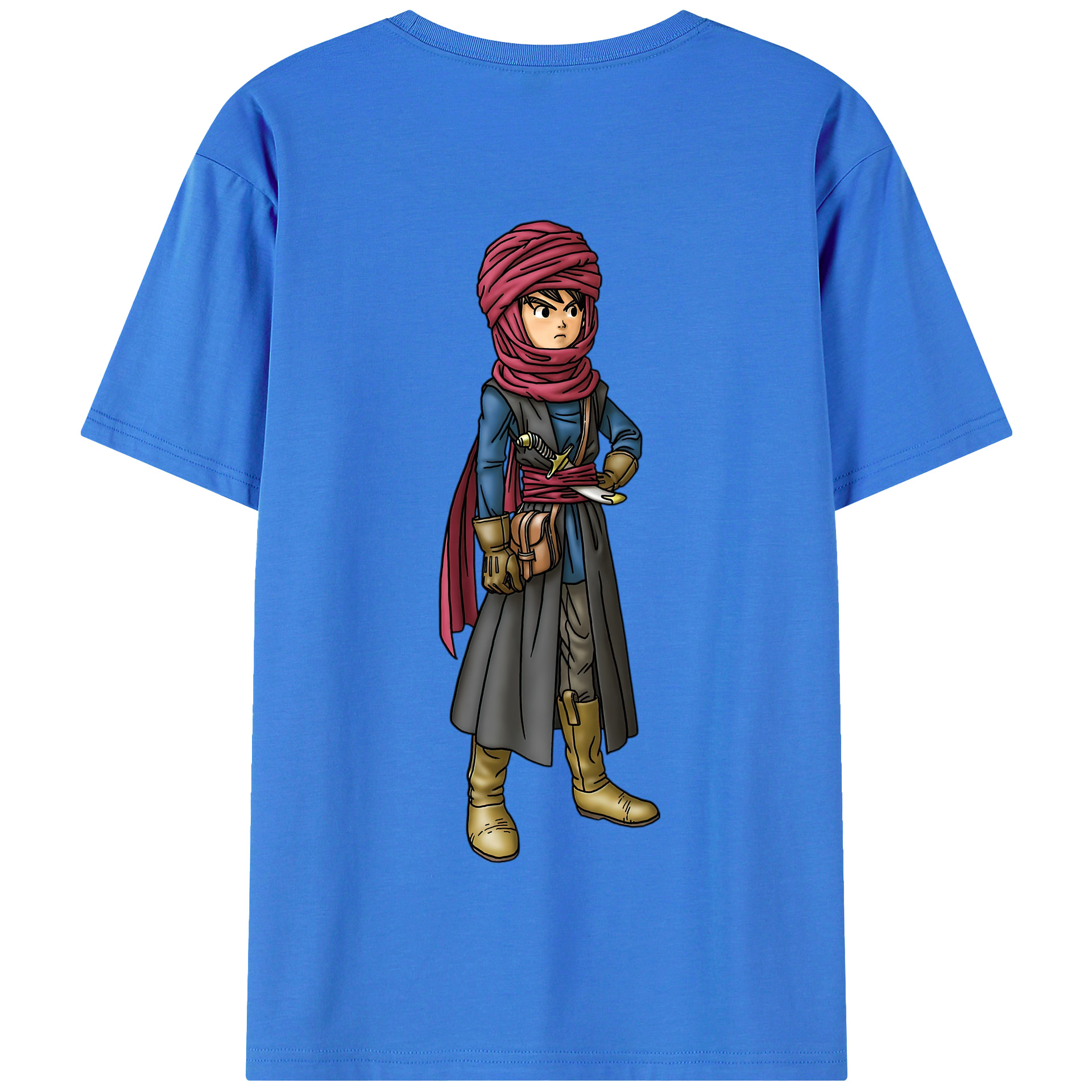 （画像用） ドラゴンクエスト Doragon Kuesuto Dragon Quest 綿100％半袖Tシャツ（背面プリント）