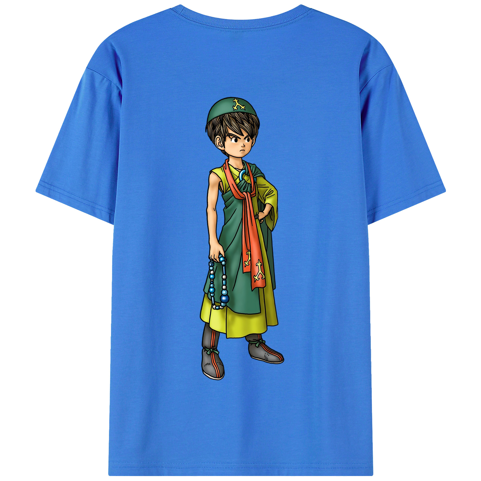 （画像用） ドラゴンクエスト Doragon Kuesuto Dragon Quest 綿100％半袖Tシャツ（背面プリント）